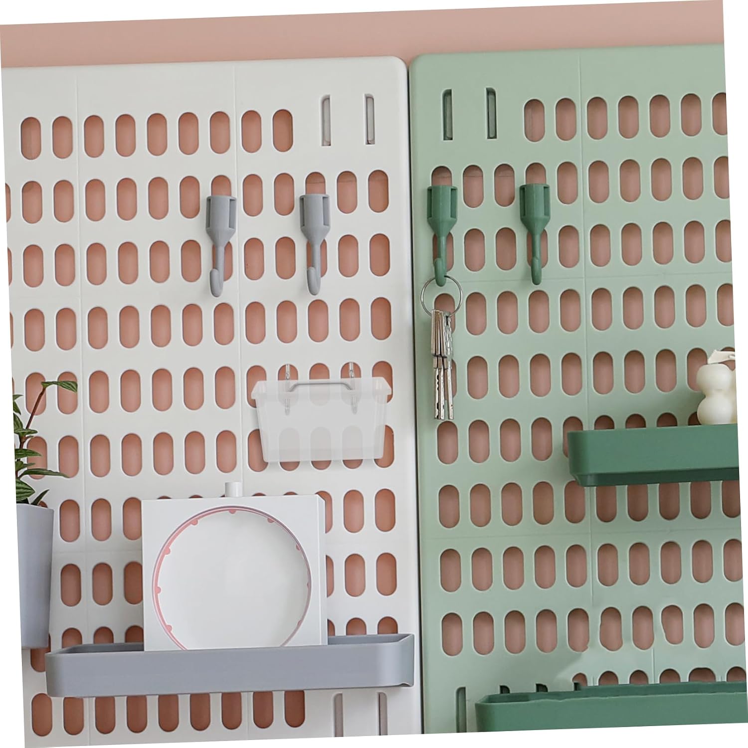  Artibetter 6pièces Bacs De Rangement Pour Perforé Accessoires De Garage Et Atelier Organisateur De Outils Avec Boîtes Transparentes Pour Rangement