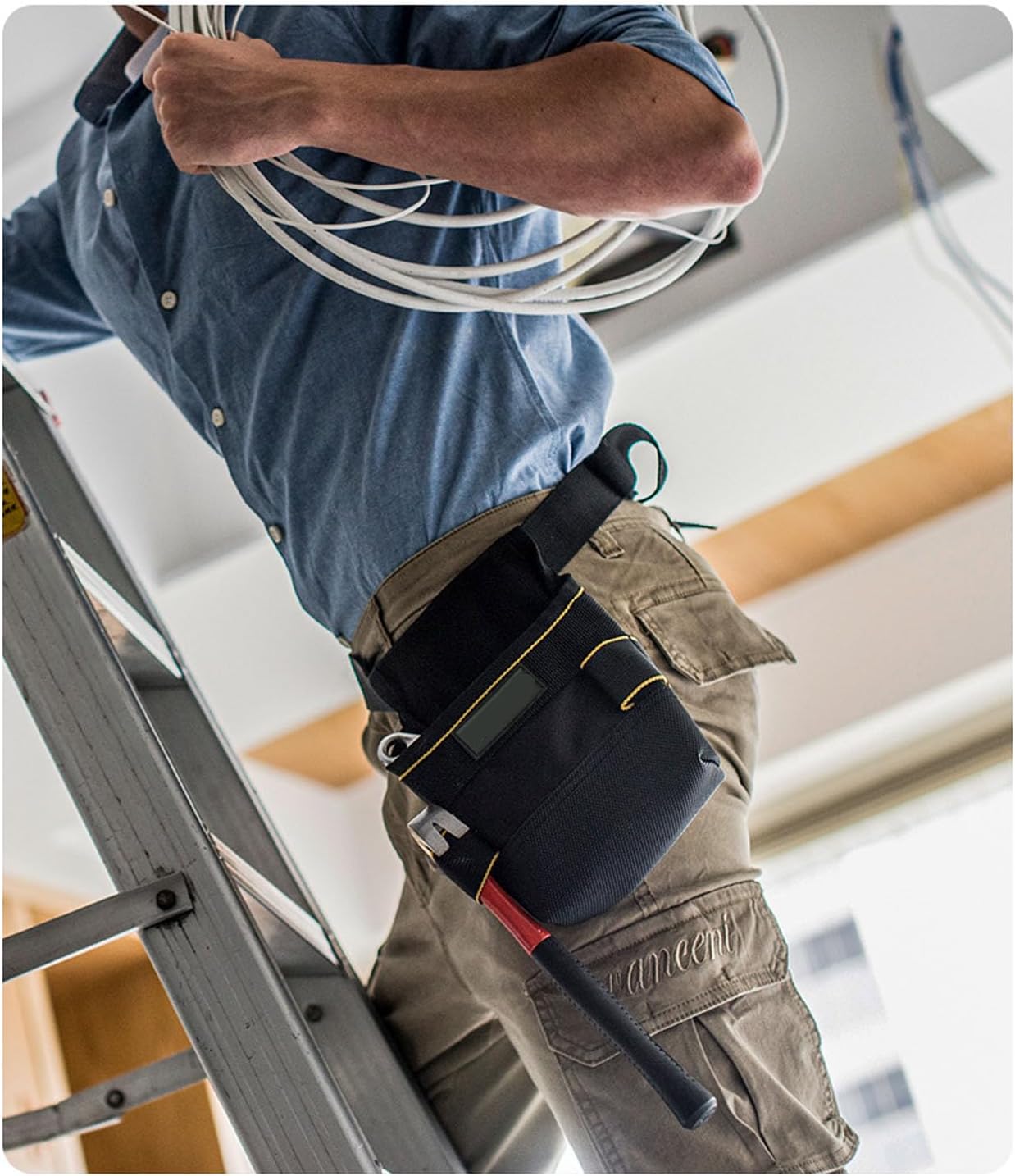  Porte-outils Multifonction Avec Sangle Réglable Et Planificateur D'outils De Construction Robuste