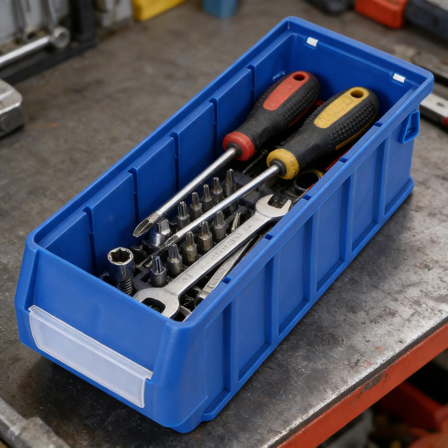  Boîte D'atelier Portable Avec Structure Renforcée Et Design Spacieux, Boîte De Rangement Pour Outils De Gestion Professionnelle Avec Compartiments