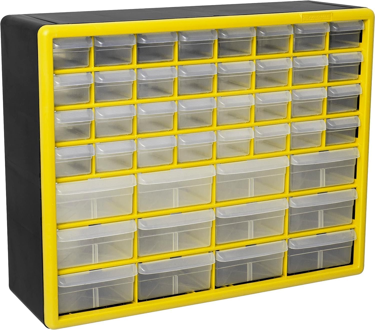  Akro-Mils 10164 64-Drawer Plastic Drawer Storage Cabinet For Garage Organization, Teacher Toolbox, Makeup Organizer, And More, 50,8 Cm W X 16 Cm D X 40,6 Cm H, Red