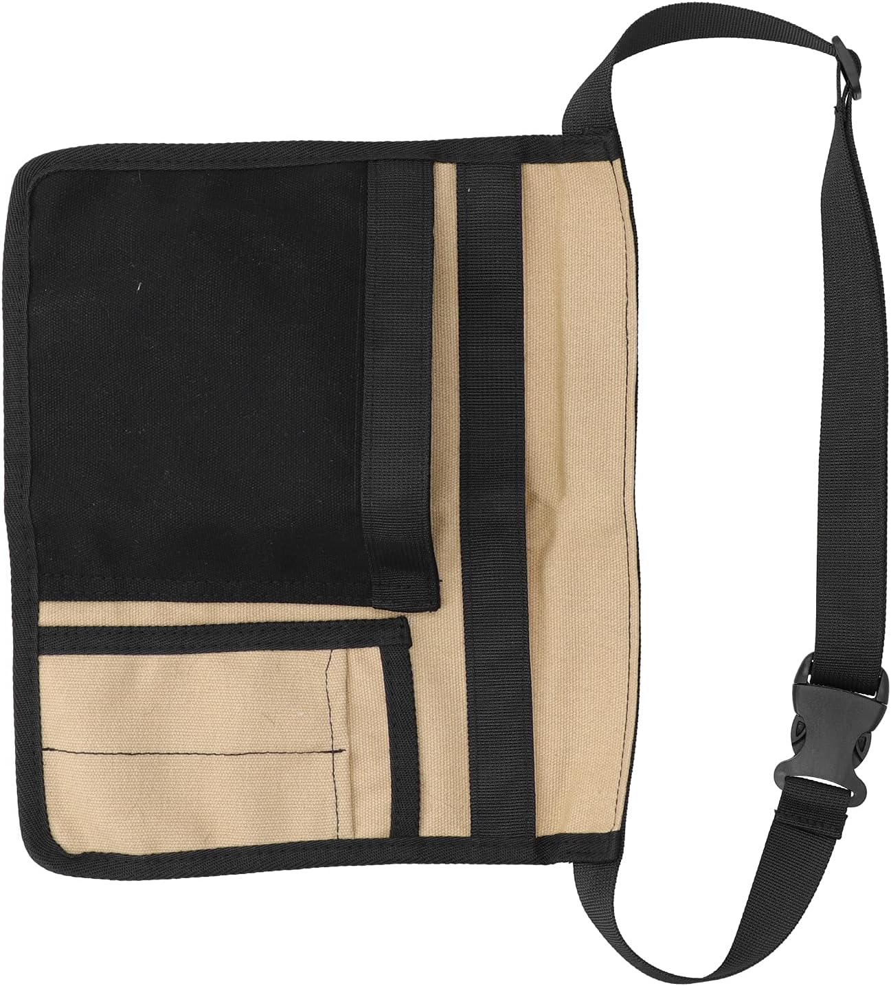  Sac à Outils Unilatéral En Tissu Oxford Résistant à L'usure, Organisateur D'outils De Jardin Réglable Pour Les Projets De Jardinage Et De Bricolage (Kaki Et Noir)