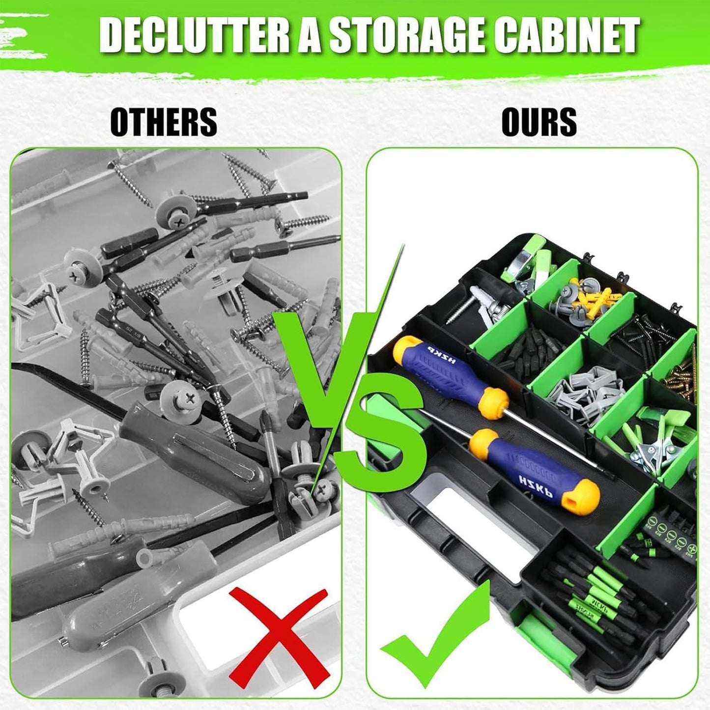  Organiseur De Vis | 34 Compartiments – Boîte à Outils De Rangement Pour Petites Pièces, Boulons, Clous, Perles, Bijoux, Articles De Pêche, Composants électroniques, Garage, Atelier, Bureau