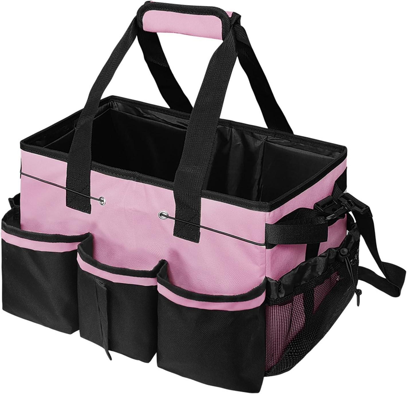  Porte-outils De Nettoyage Avec Côtés En Maille Et Poignées Renforcées, Sac à Outils Respirant Pour La Maison, L'automobile, Sac à Outils Multifonction