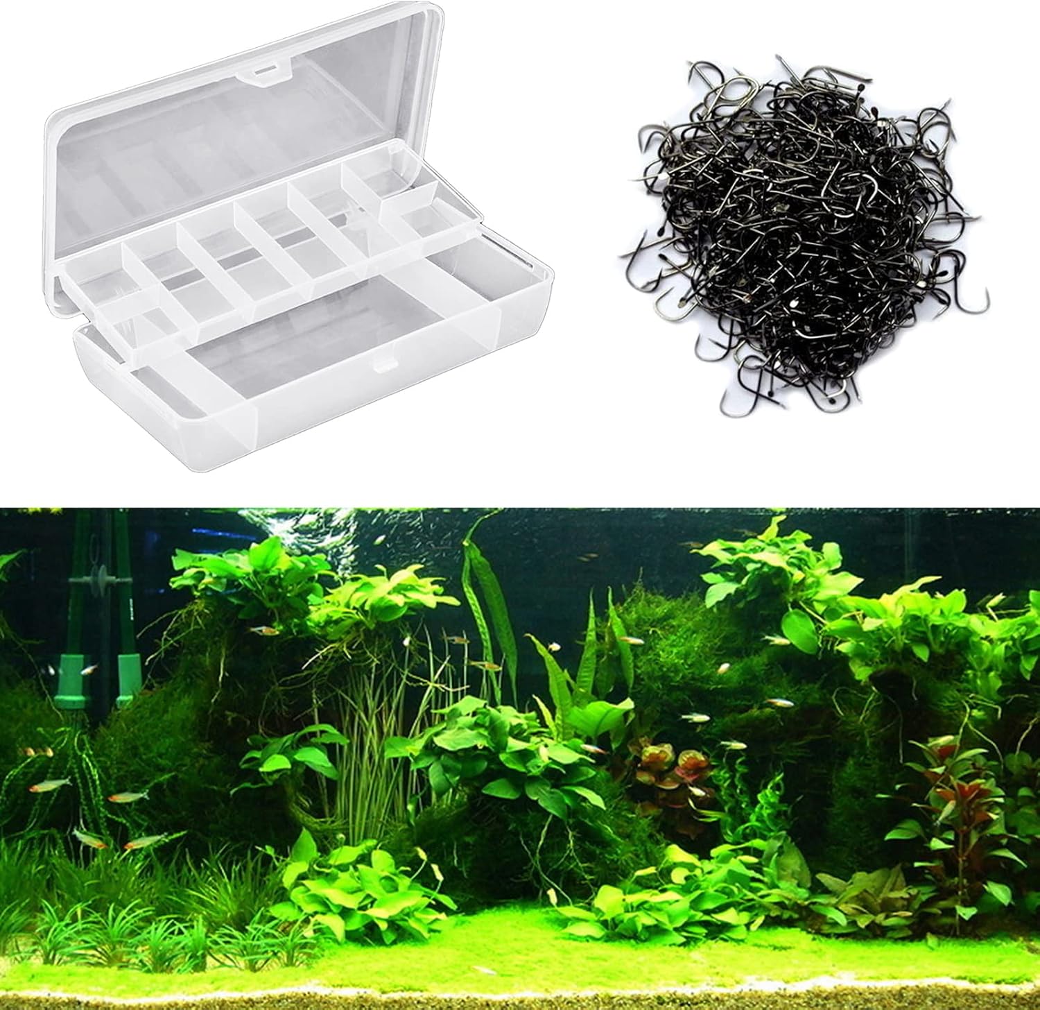  Boîte à Outils Compacte Avec Boucle Double Face Pour Organiseur De Leurres De Pêche - Léger - Grande Capacité Avec Compartiments Avec Séparateurs