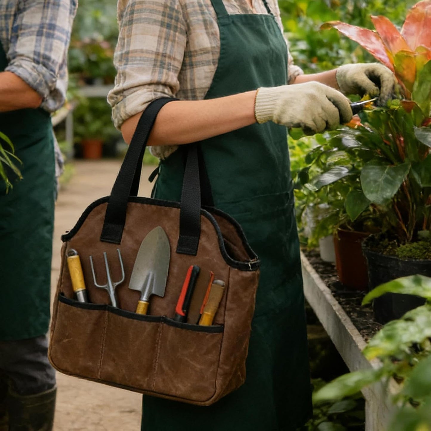  Sac à Outils Portable - Organiseur Robuste - 30,5 X 12,7 X 35,6 Cm - Avec Fermeture éclair - Support De Grande Capacité - Sac D'atelier Avec Accès Facile