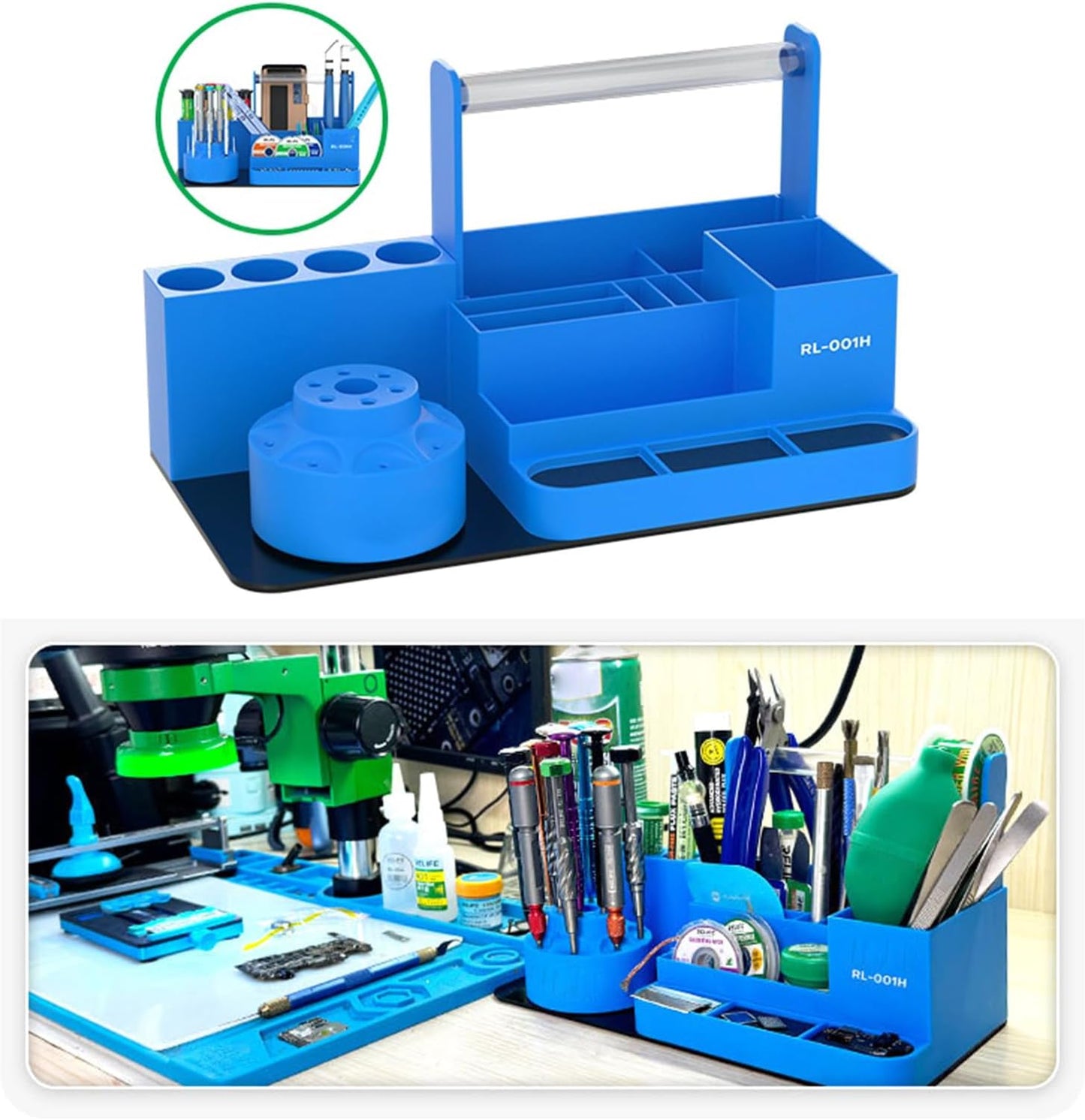  Boîte De Rangement Rotative à 360° Pour Tournevis, Pinces à épiler Et Autres Organiseurs De Tournevis Pour Tiroir à Outils