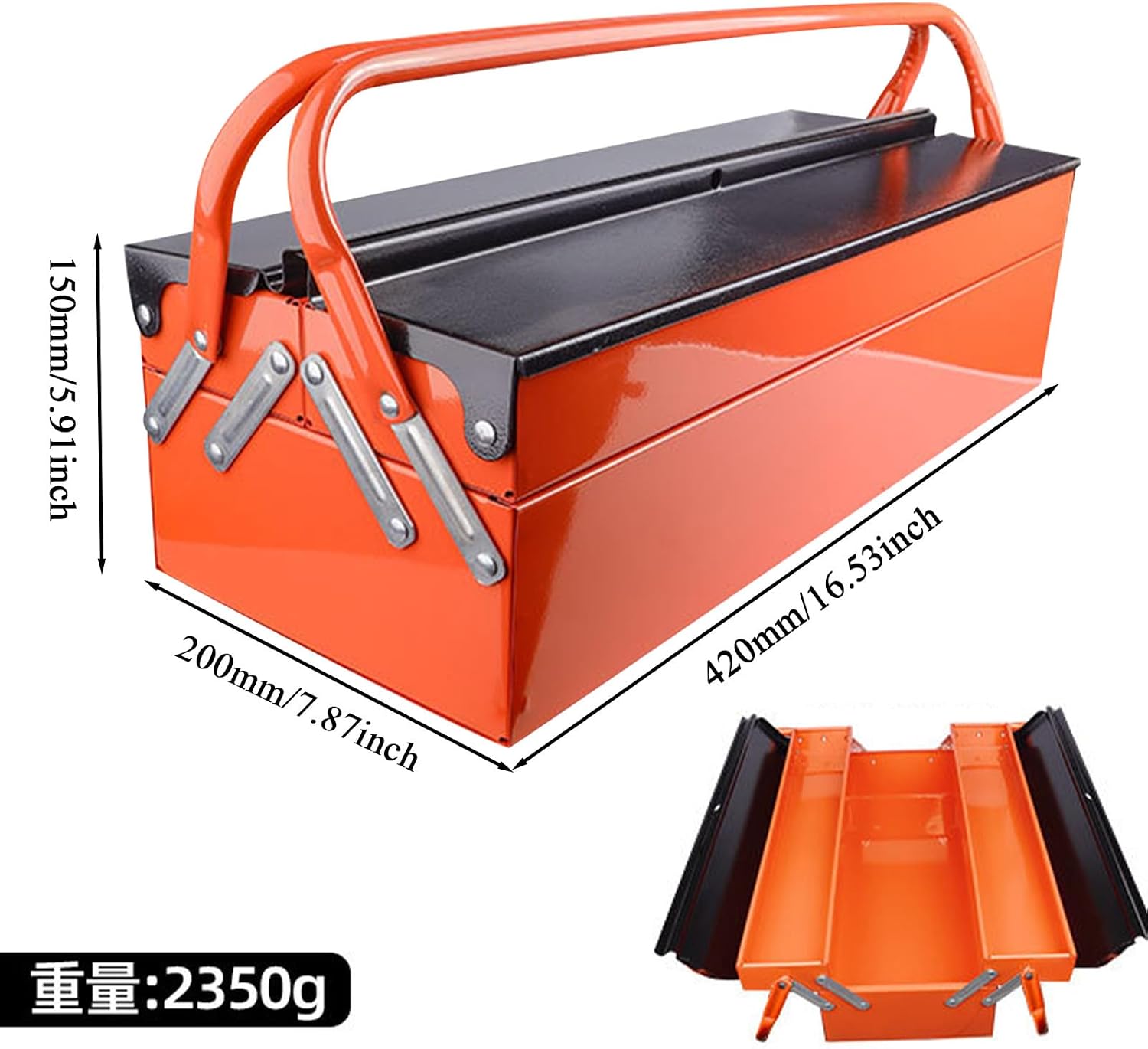  Boîte à Outils Pliable Portable Résistante à La Rouille, Solution De Rangement Multifonction Pour économiser De L'espace Dans Les Bureaux, Les Garages Et Les Ateliers à Domicile