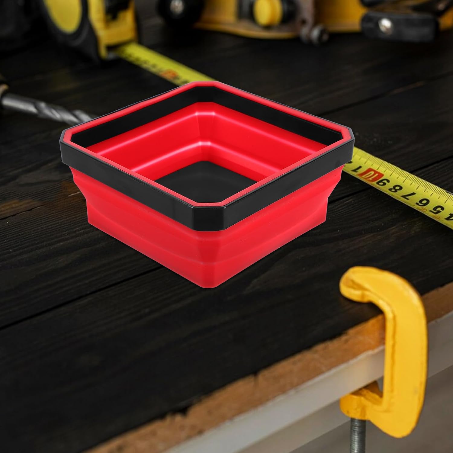  ULTECHNOVO Bol Magnétique Portable Rouge, Plateau De Rangement Pour Petites Pièces Et Outils, Utilisation Polyvalente En Bricolage