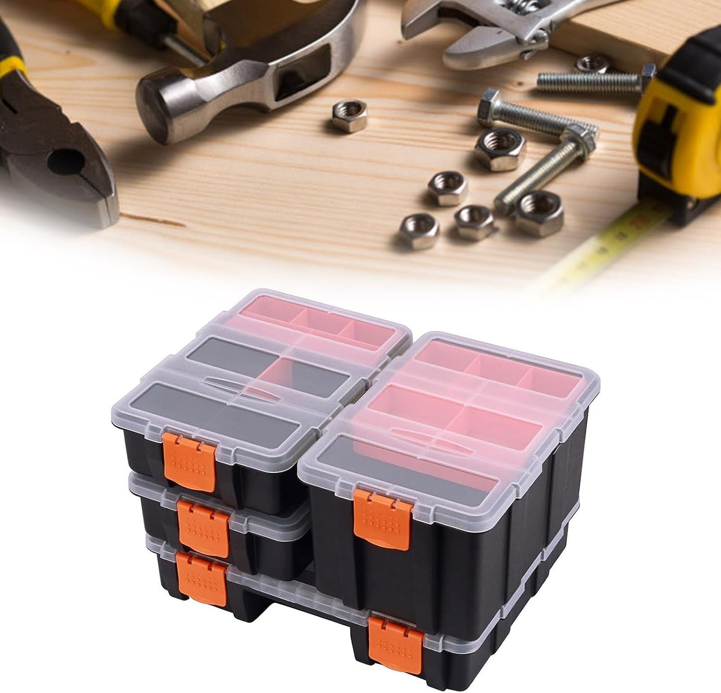  Mallette De Rangement Industrielle étanche Avec Séparateurs Personnalisables Et Poignée Antidérapante Pour La Durabilité Du Chantier De Travail Boîte De Rangement D'outils Multifonction
