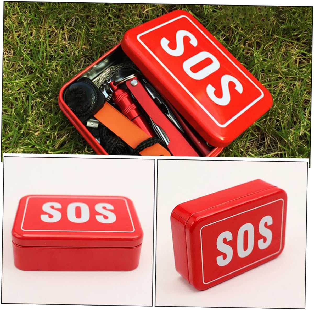 BESTonZON 4 Pièces Boîte De Rangement Pour Outils Extérieurs De Tinplate Pratique Et Pour Camping Activités Plein Air