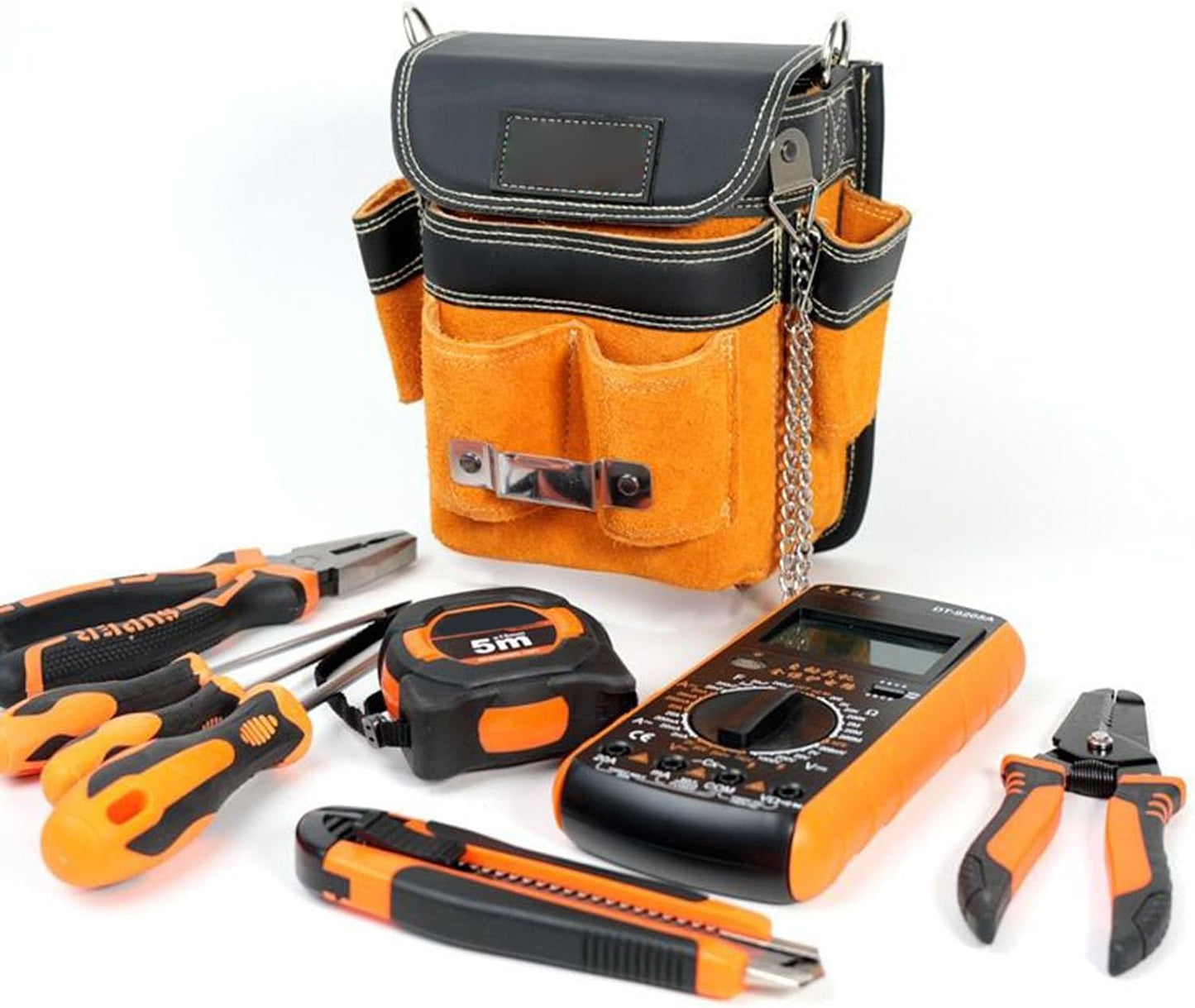  Pochette De Ceinture À Outils,Porte-Poches Amovible À Multiples Compartiments,Avec Sangle Détachable Pour Pochette D'Outils | Pour Les Travaux De Construction, D'Électricité, De Maintenance, De