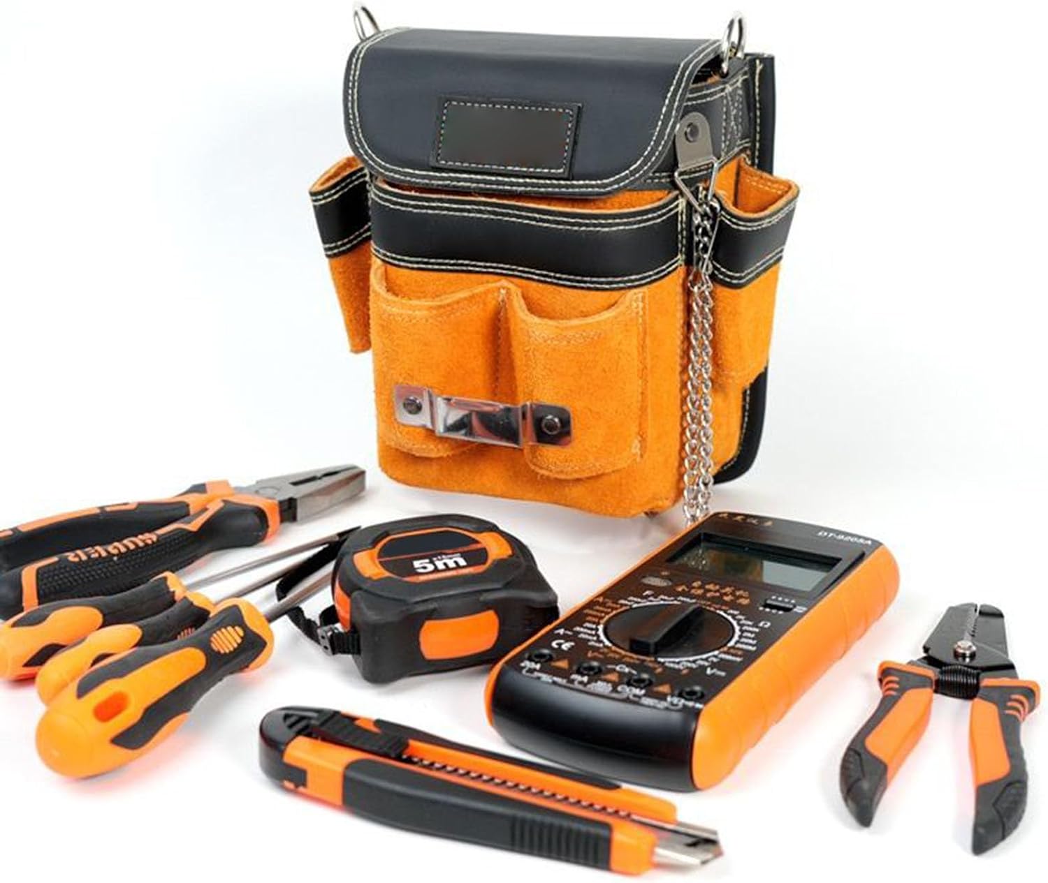  Pochette De Ceinture À Outils,Porte-Poches Amovible À Multiples Compartiments,Avec Sangle Détachable Pour Pochette D'Outils | Pour Les Travaux De Construction, D'Électricité, De Maintenance, De