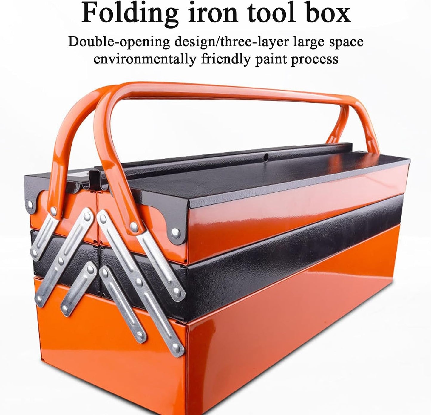 GENERIC Boîte à Outils Pliable Portable, Résistante à La Rouille, Durable, Design Multifonction Peu Encombrant, Taille Compacte, Idéale Pour Le Bureau, Le Garage, La Maison