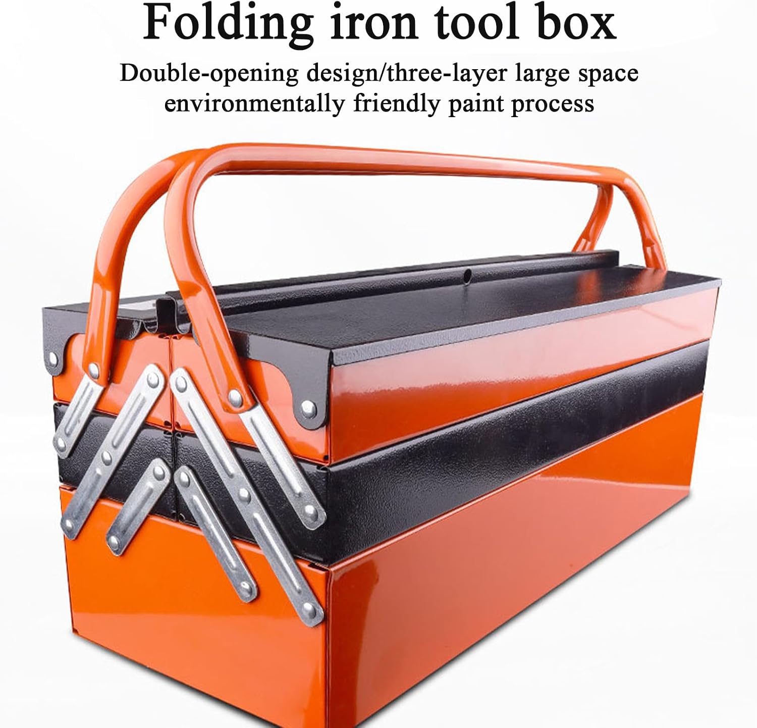 GENERIC Boîte à Outils Pliable Portable, Résistante à La Rouille, Durable, Design Multifonction Peu Encombrant, Taille Compacte, Idéale Pour Le Bureau, Le Garage, La Maison