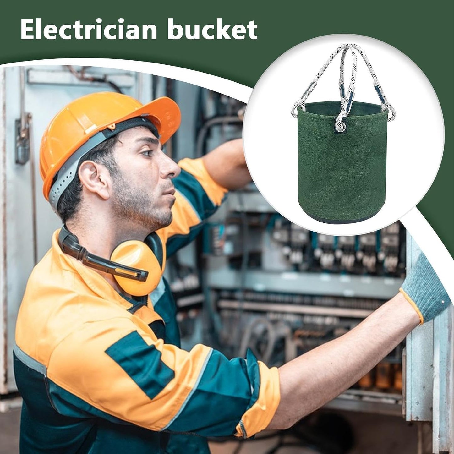 GENERIC Organiseur Pour Outils électriques – Seau En Toile – Pochette De Rangement Tout Usage – Porte-matériel électrique Robuste Et Léger Pour Constructeur De Construction, Charpentier