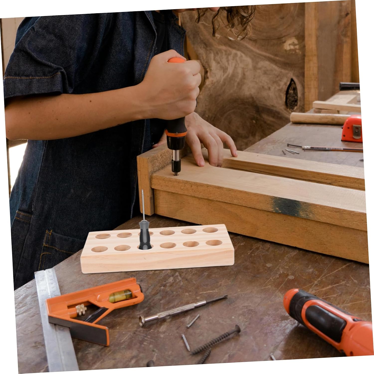  Angoily Organisateur Polyvalent En Bois Pour Pinces Design Élégant Et Gain De Place, Porte-Outils Pratique Pour Atelier Ou Espace De Bricolage