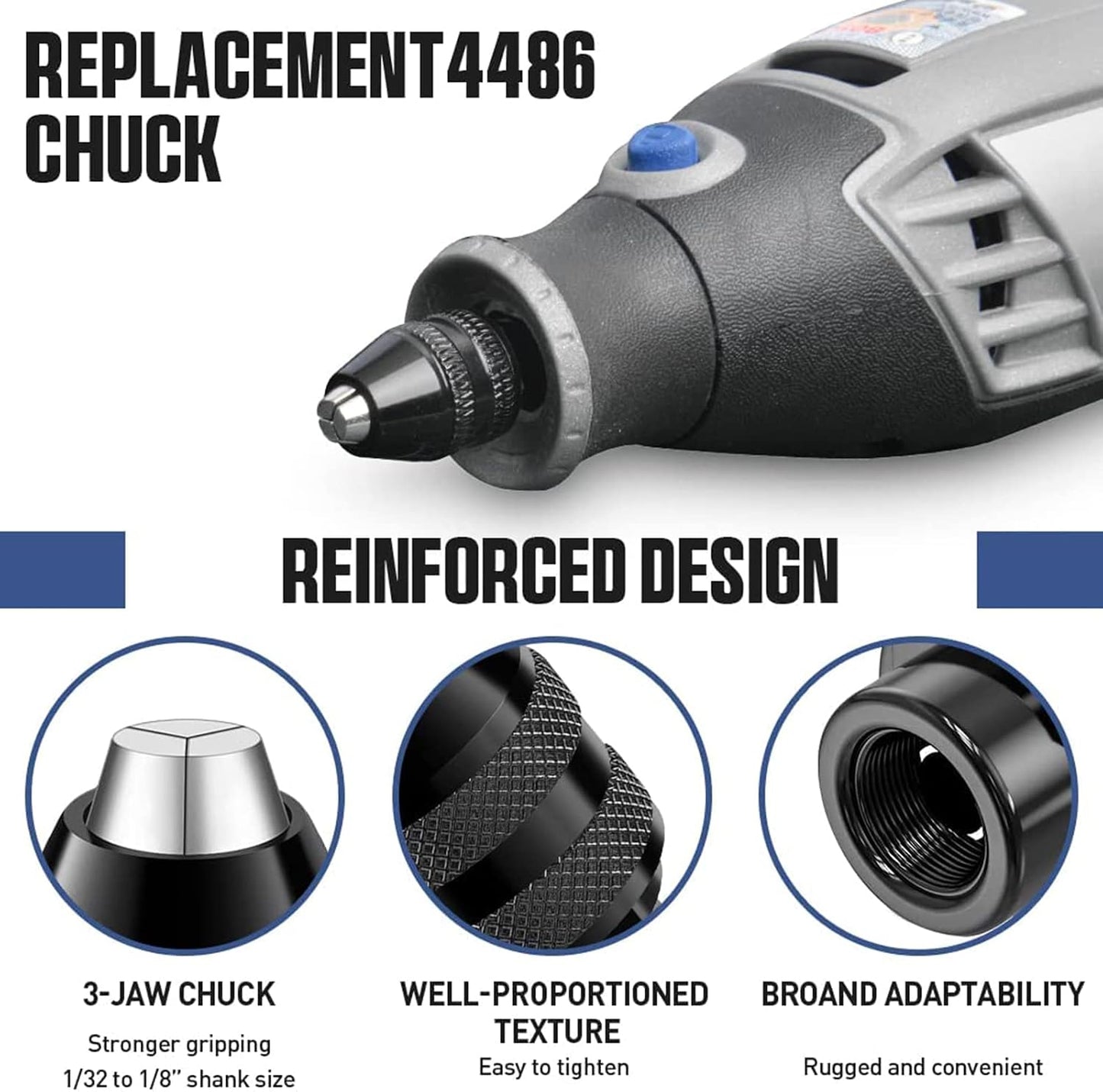 ForDremel Lot De 15 Mandrins De Serrage Rotatifs En Laiton Pour Perceuse à Outils électriques 1/32" à 0,3 Cm