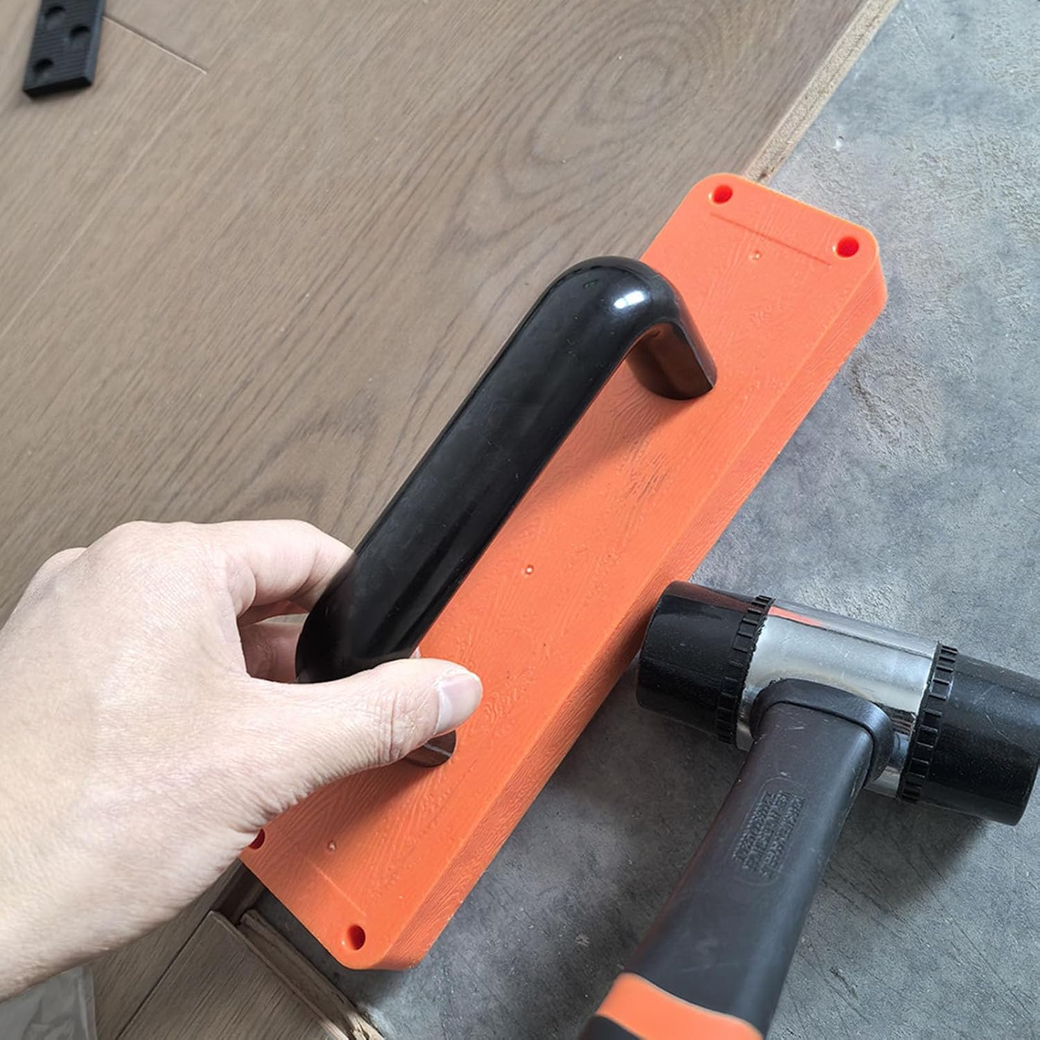  Outil D'installation De Parquet En Bois D'ingénierie 24,1 Cm En Vinyle, Bloc De Taraudage En Nylon Pour Une Installation Rapide Et Efficace Des Vinyles