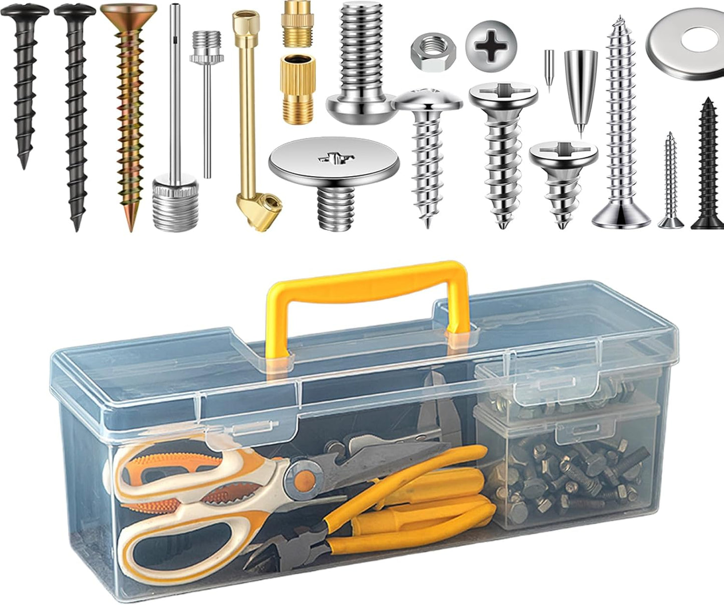  Organisateur De Petite Boîte À Outils | Organisateur De Petits Éléments - Conteneur Transparent À Compartiments Pour Bricolage Électronique Établi Garage