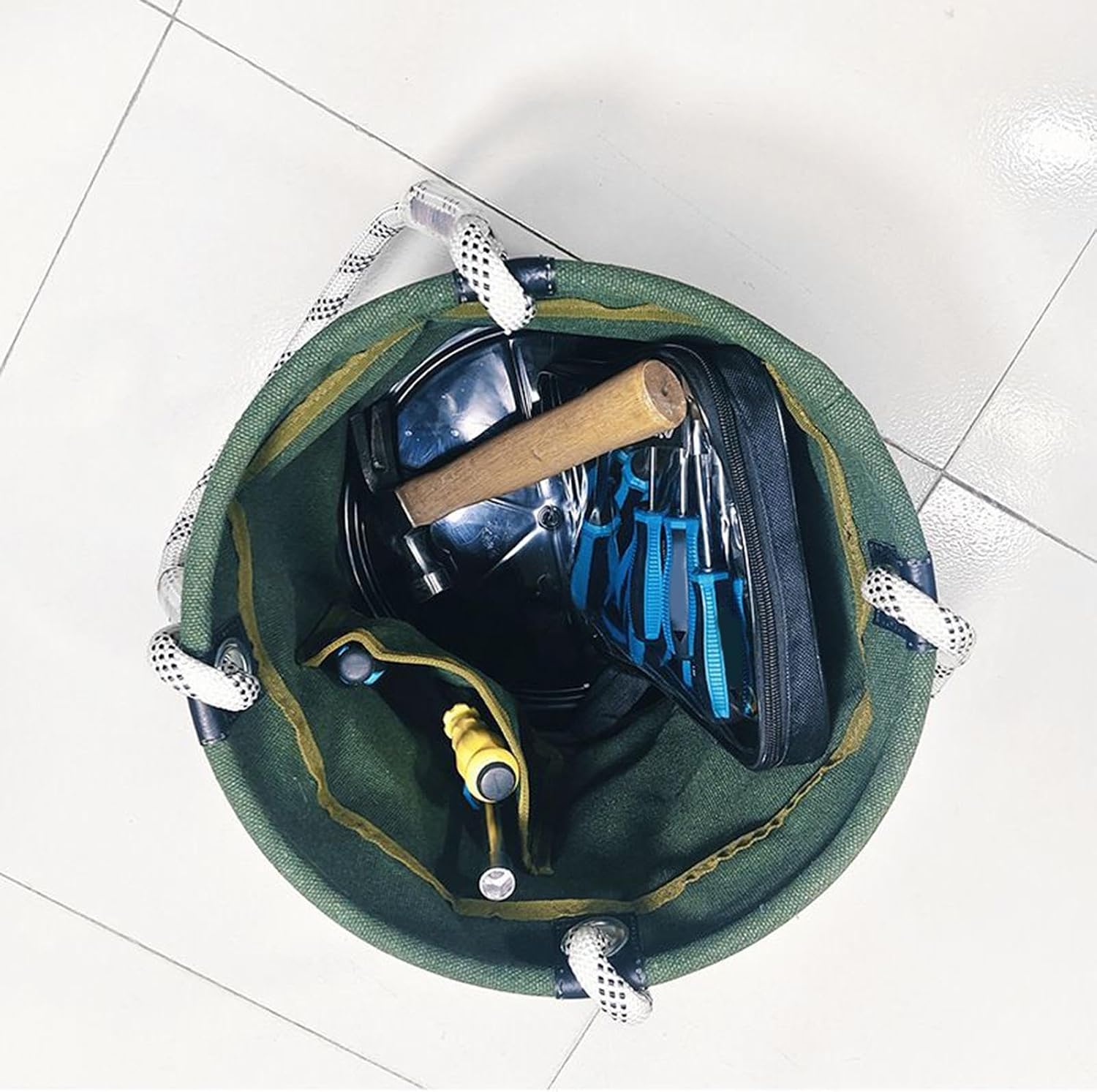  Sac Panier À Outils - Seau En Toile Polyvalent Pour Organisation D'outils,Poches Stockage Poste Travail Transport Équipement Électrique Construction Robust