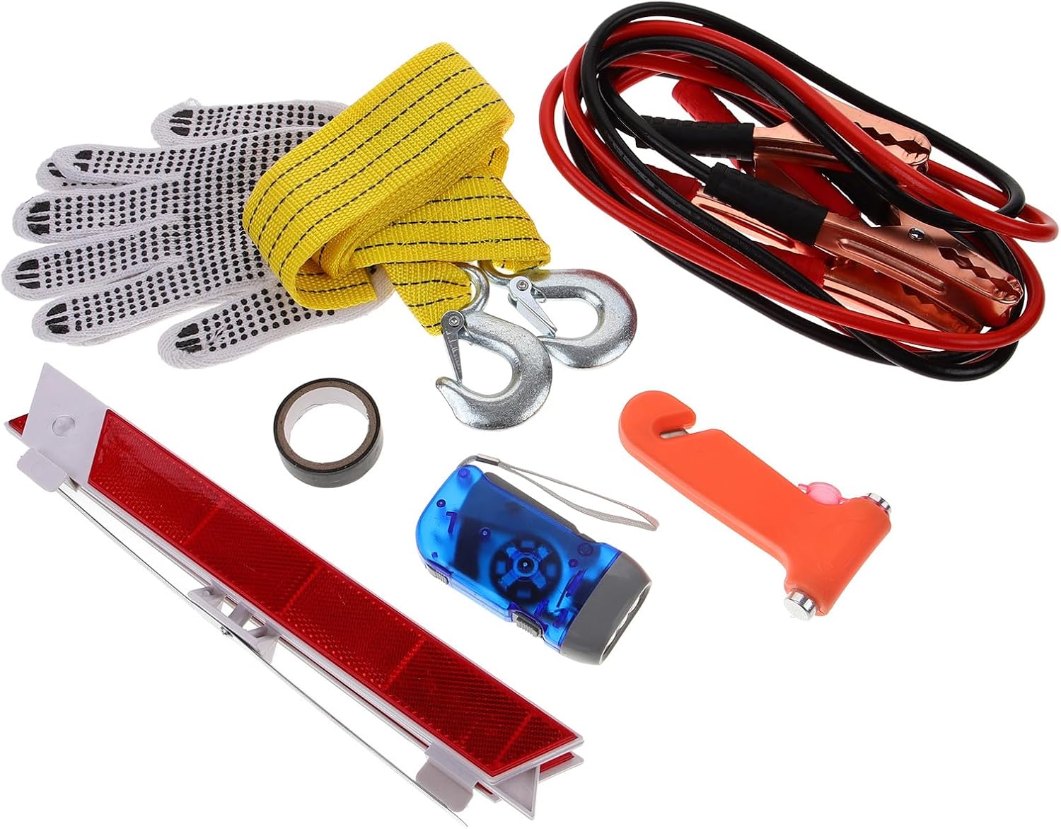 Jojofuny Trousse à Outils Pour Véhicule Multifonction Fiable En Abs Et Caoutchouc, Kit D'urgence Pour Inspections Automobiles Sur Route, 1 Set Pratique