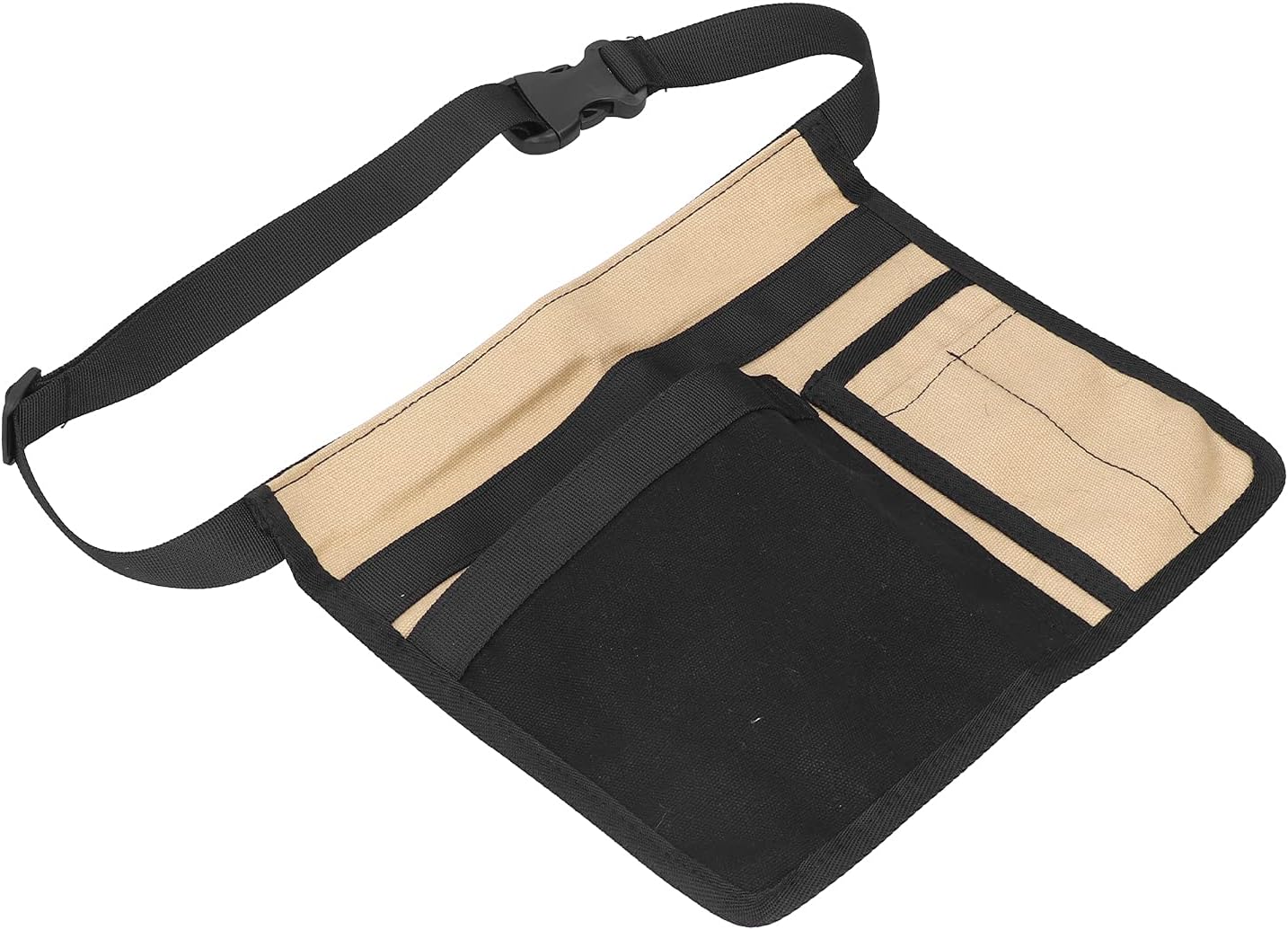  Sac à Outils Unilatéral En Tissu Oxford Résistant à L'usure, Organisateur D'outils De Jardin Réglable Pour Les Projets De Jardinage Et De Bricolage (Kaki Et Noir)
