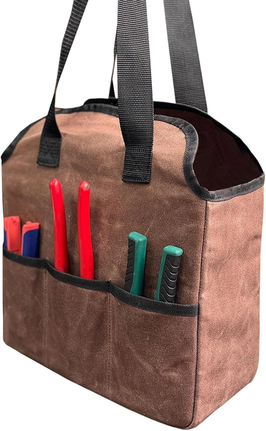  Sacs à Outils En Toile, Fourre-tout De Rangement, Sac En Toile Cirée, Transport De Grande Capacité, Organisateur De Projet D'atelier, Porte-outils De Menuiserie, Sac Utilitaire Durable Pour Hommes, Pa