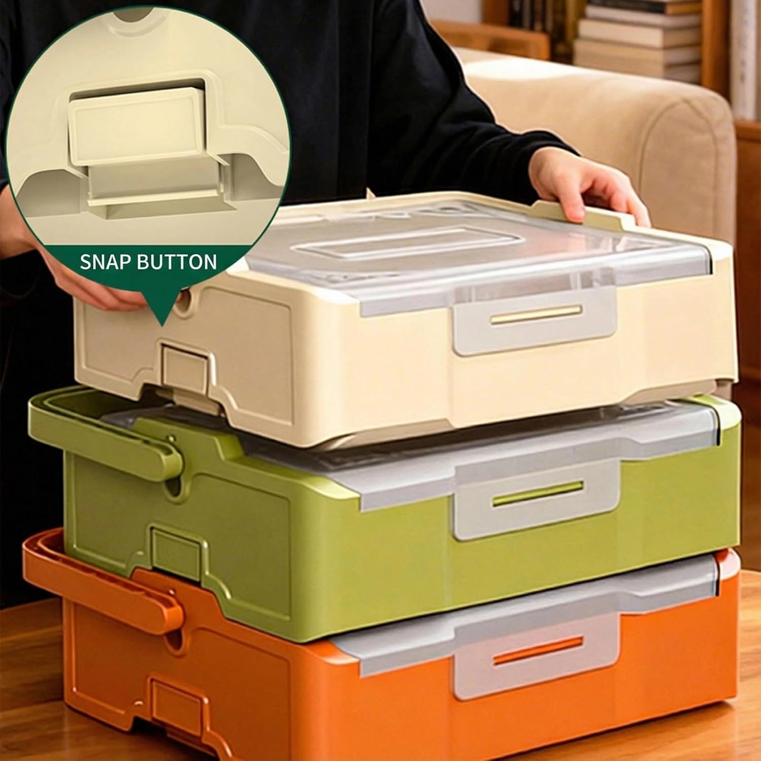  Outil Empilable Avec Séparateur Amovible Et Fenêtre Transparente Pour Charge De 20 Kg - Conteneur Empilable Pour Ranger Les Outils, Jouets - Design De Fenêtre Transparente - Conteneurs Imbriqués