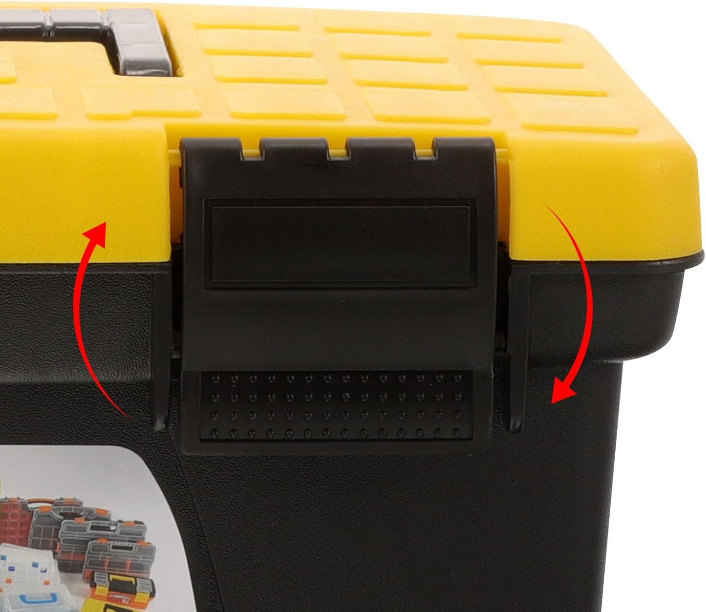  Boîte à Outils Portable En Plastique Noir, Grande Capacité, Design Multifonctionnel Pour Réparations à Domicile Et Outils De Voiture