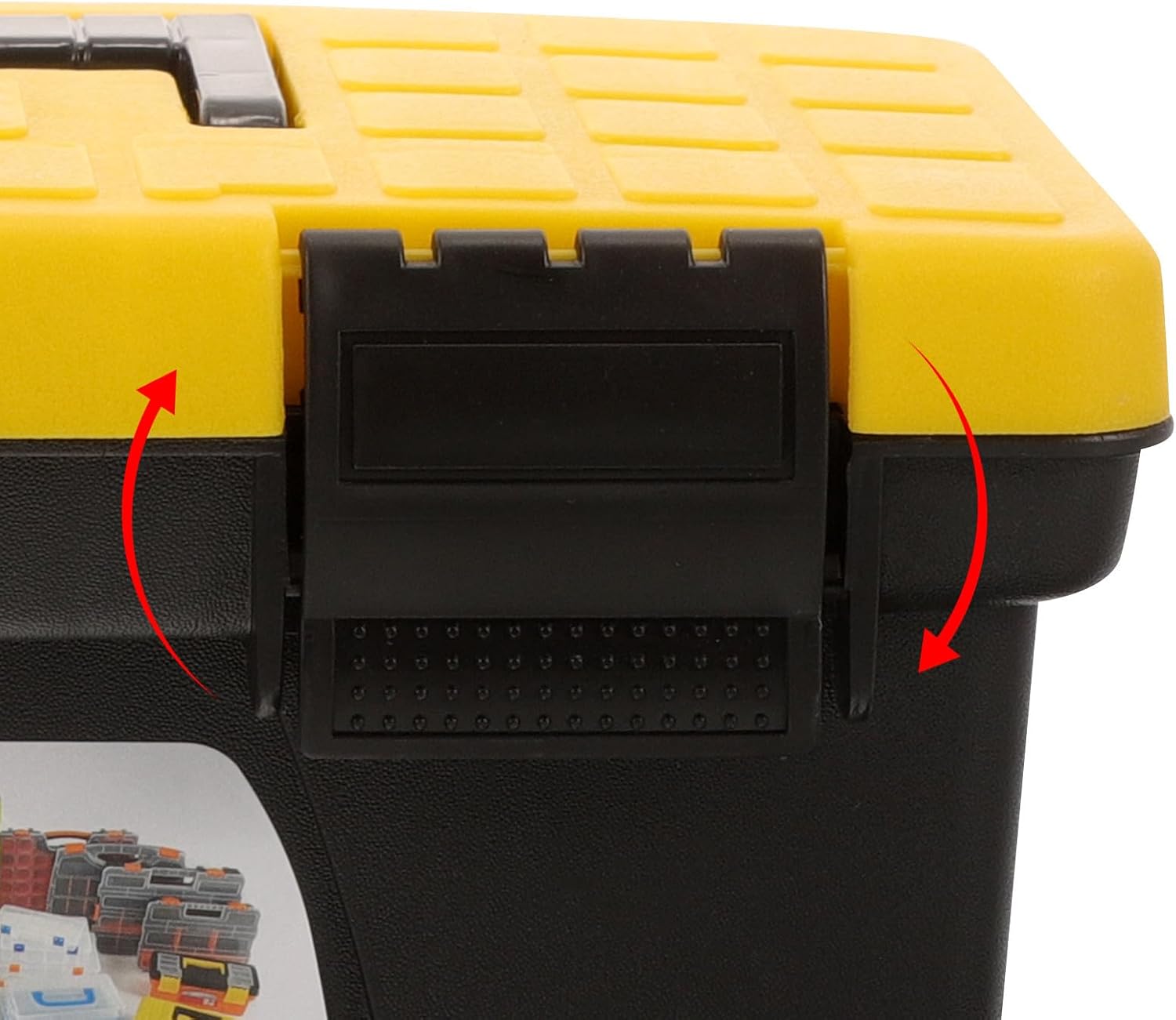  Boîte à Outils Portable En Plastique Noir, Grande Capacité, Design Multifonctionnel Pour Réparations à Domicile Et Outils De Voiture