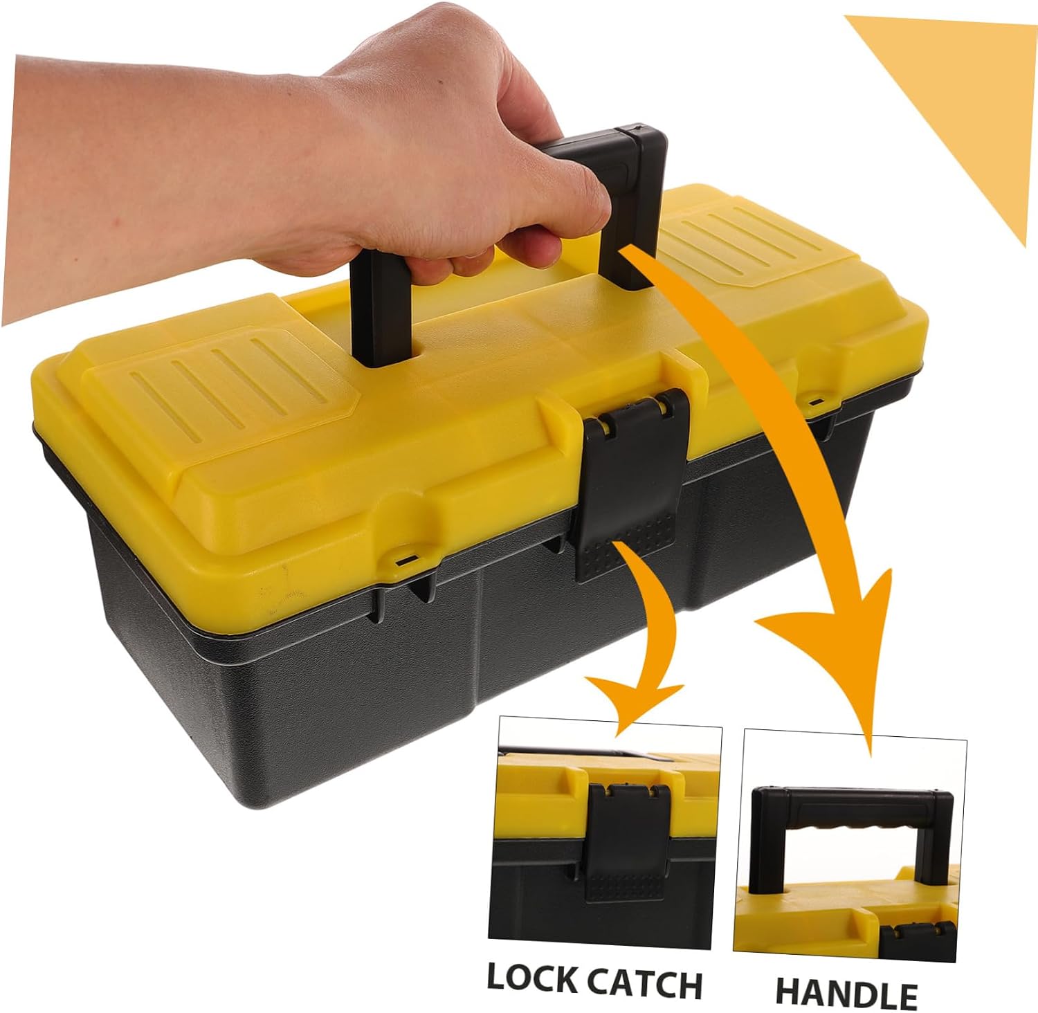  Angoily Boîte à Outils De Rangement En Plastique, Valise Portable Pour Voiture, Grosse Capacité, Prise En Main Confortable, Finition Soignée