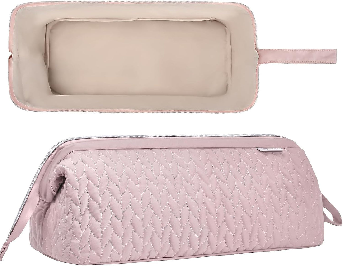  Sac De Rangement Portable De Voyage Pour Outils à Cheveux, étanche, Anti-poussière, Avec Double Poches Et Poignée De Transport, Grande Capacité Pour équipement Capillaire
