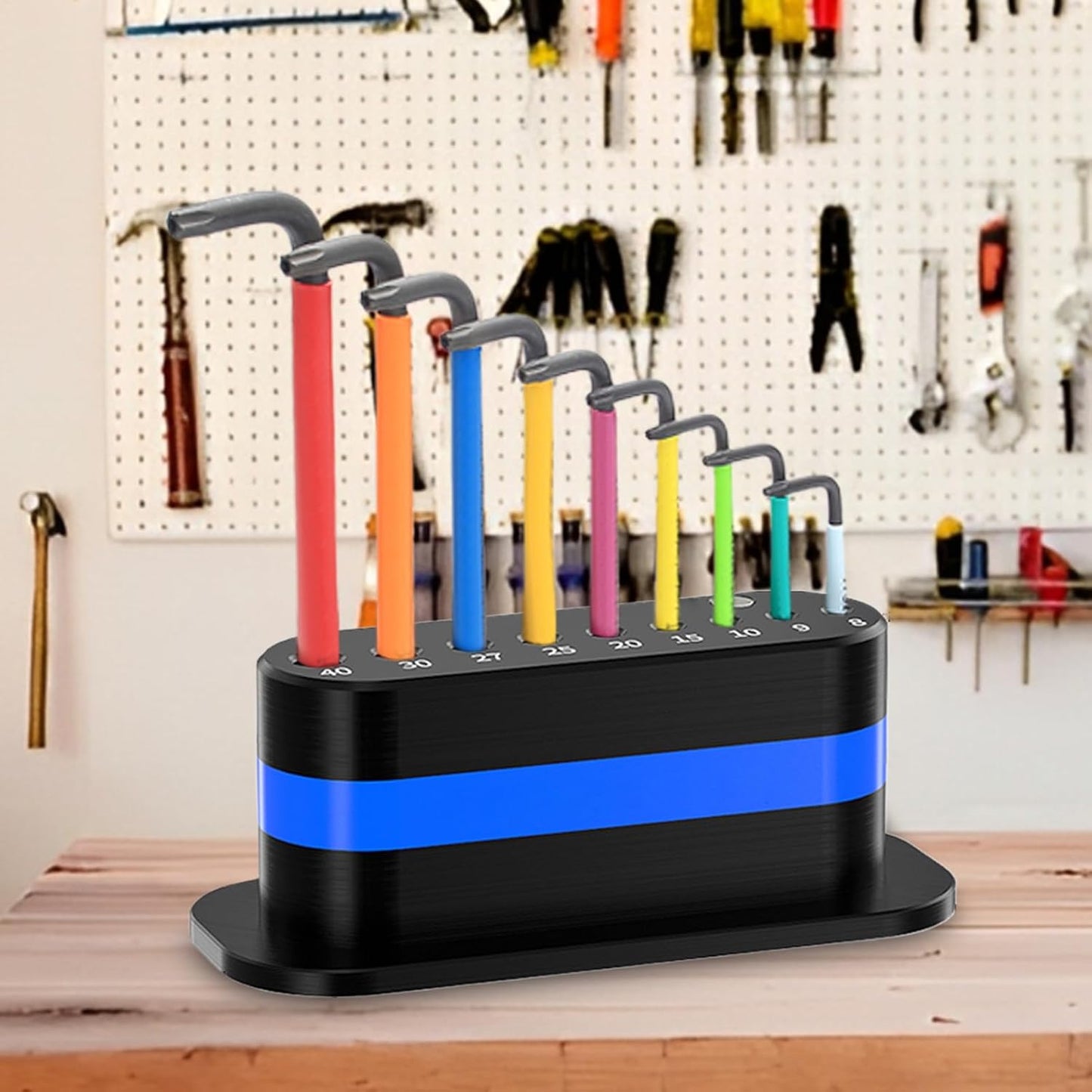  Générique Porte-Clés Allen - Support Pour Clés En L | Porte-Clés à Libération Rapide Antidérapant Pour Garage Atelier Chariot à Outils Bureau