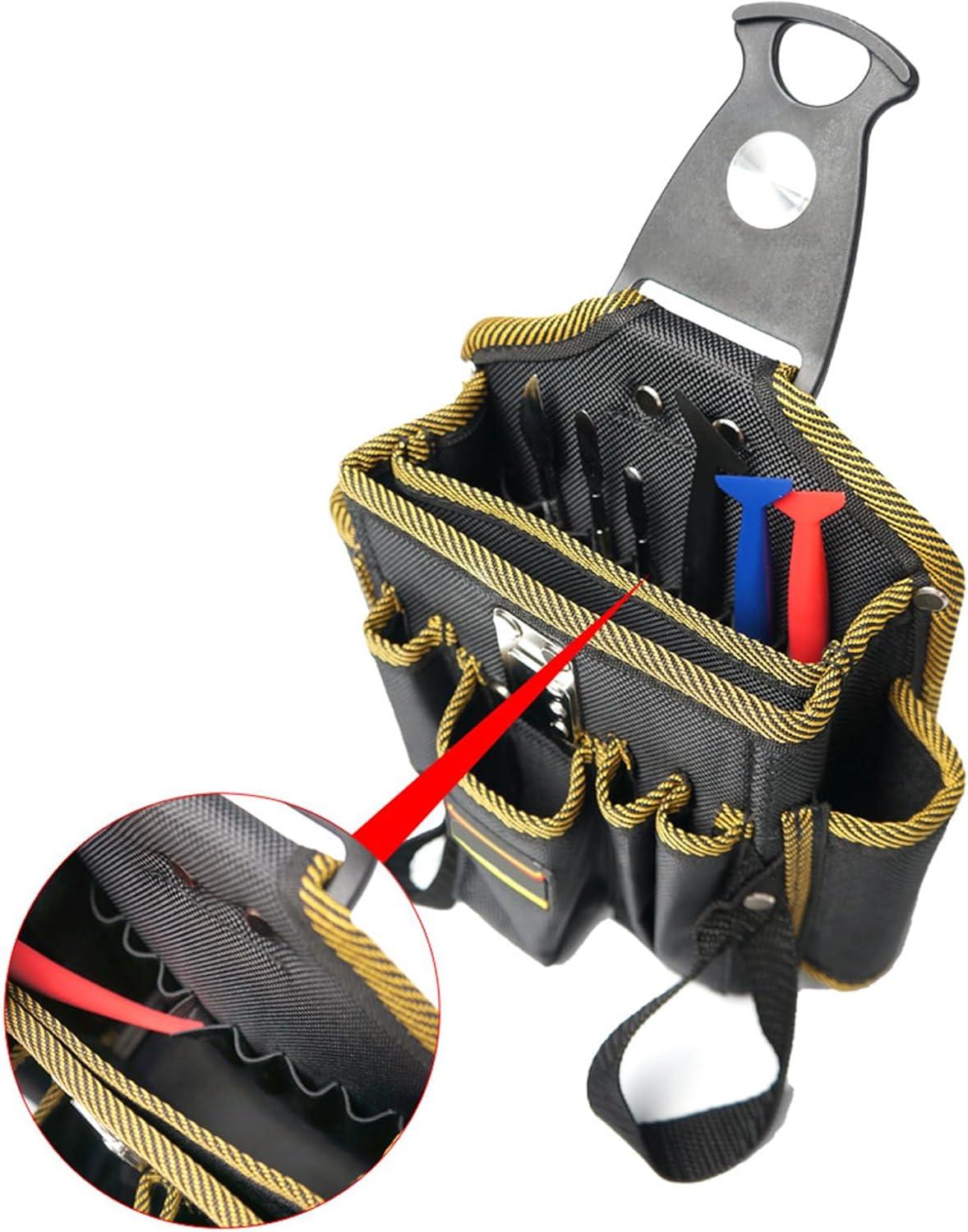  Pochette à Outils Ceinturée Pour Électricien - Organisateur De Travail Et Porte-Outil Pour Techniciens | Ceinture Holster Légère Utilitaire Pour Adultes Coiffeurs Artisans Ouvriers