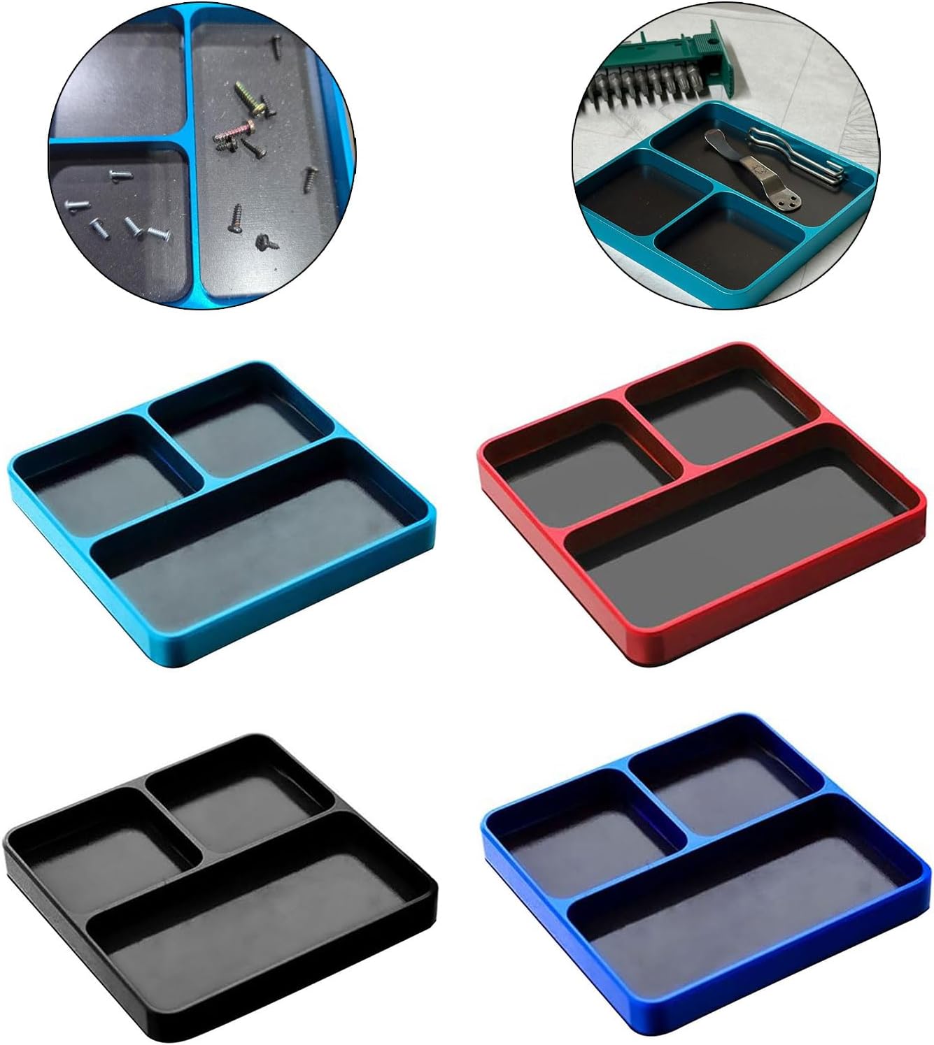  Plateau D'atelier Multifonction En Aluminium - Rangement Sécurisé Pour Pièces De Voiture Miniatures Et Petits Outils - Design Ergonomique Et Portable - Boîte à Outils En Alliage D'aluminium