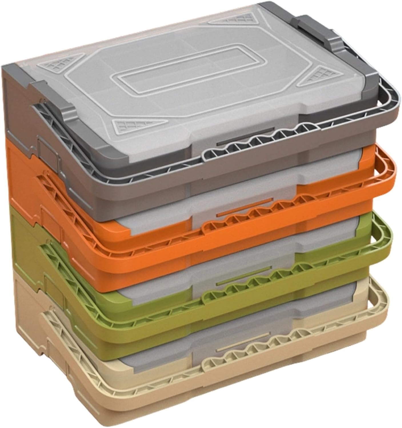  Outil Empilable Avec Séparateur Amovible Et Fenêtre Transparente Pour Charge De 20 Kg - Conteneur Empilable Pour Ranger Les Outils, Jouets - Design De Fenêtre Transparente - Conteneurs Imbriqués