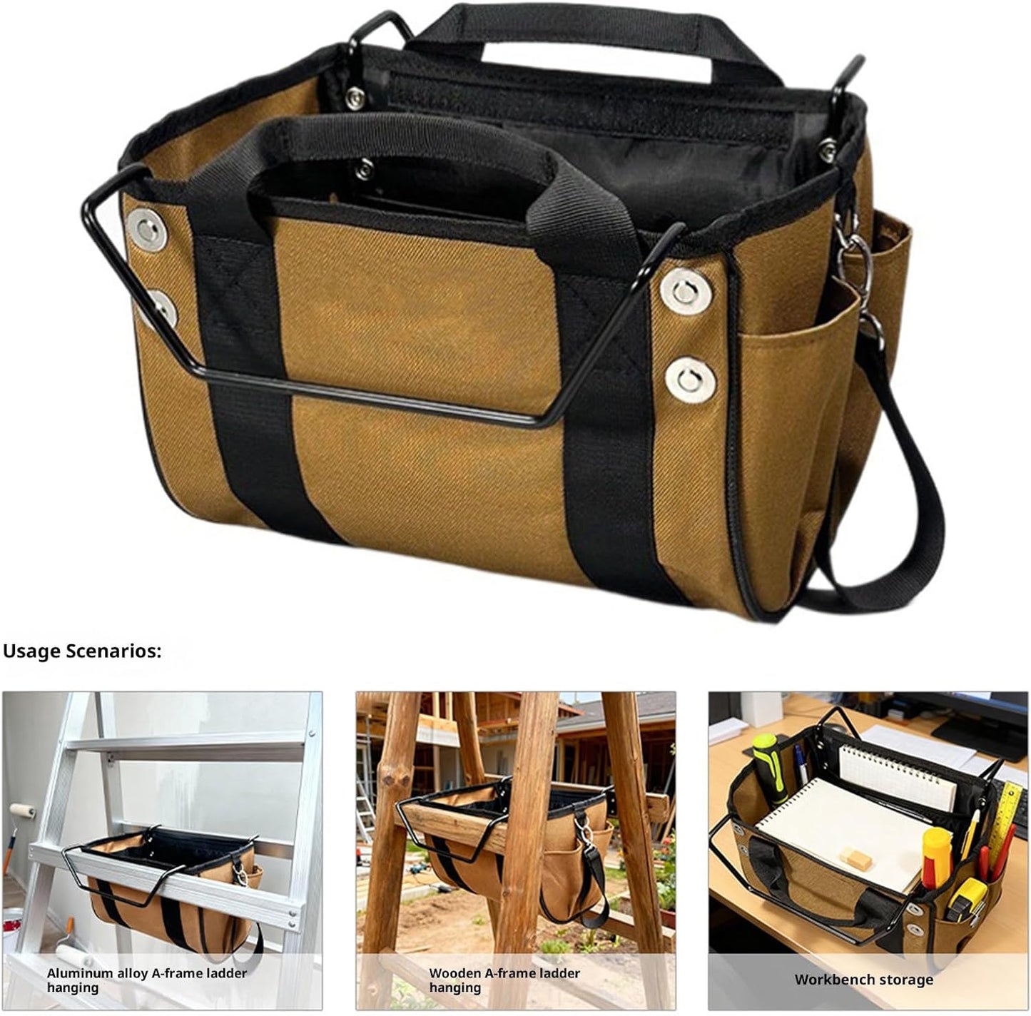  Sac De Transport Industriel Robuste 1200D Avec Intérieur Imperméable Et Porte-marteau à Accès Rapide Résistant à L'eau