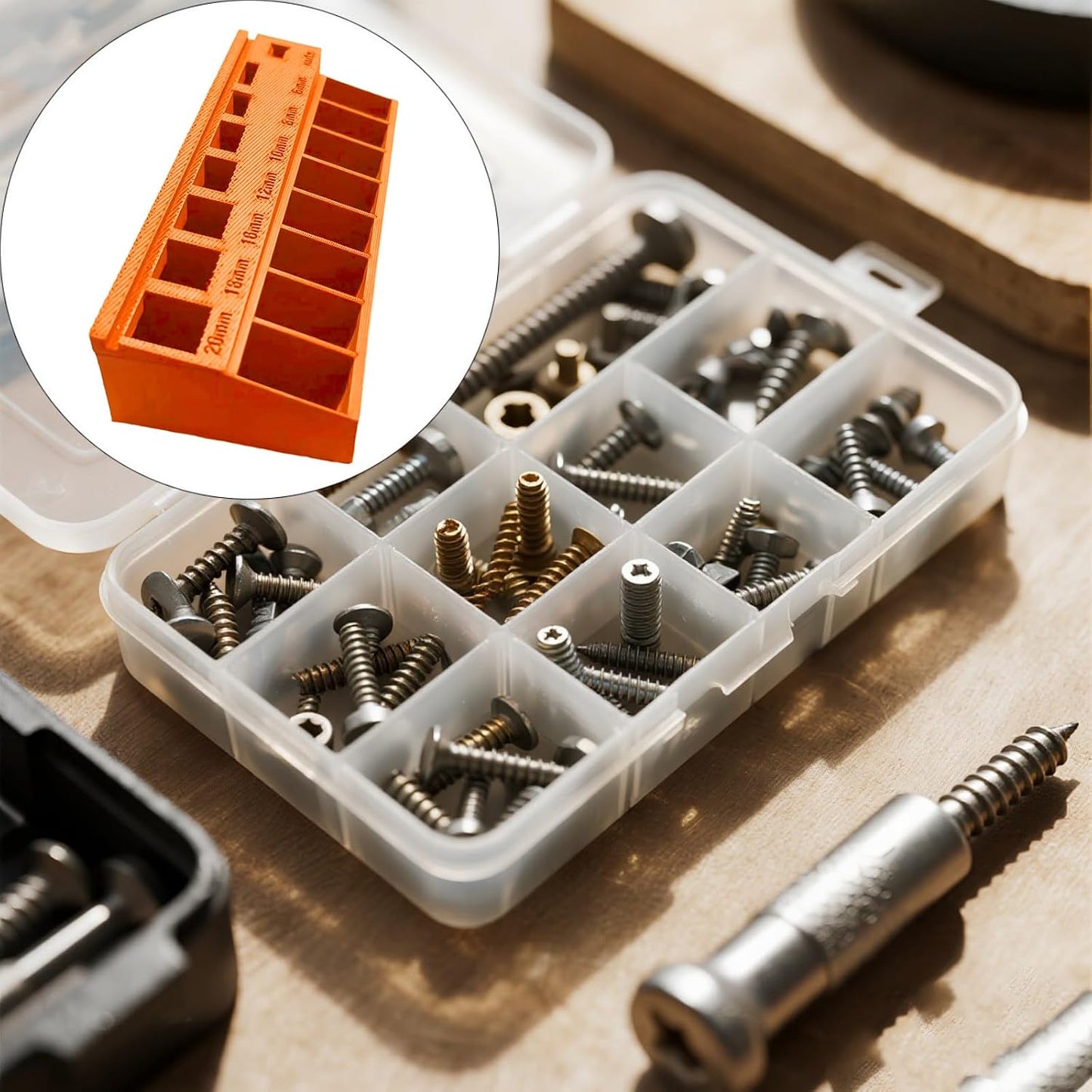  Boîte De Rangement Robuste Pour Vis, Séparateurs Prêts à L'emploi, Améliore L'organisation Des Outils D'atelier, Rangement Du Matériel Avec Plusieurs Compartiments