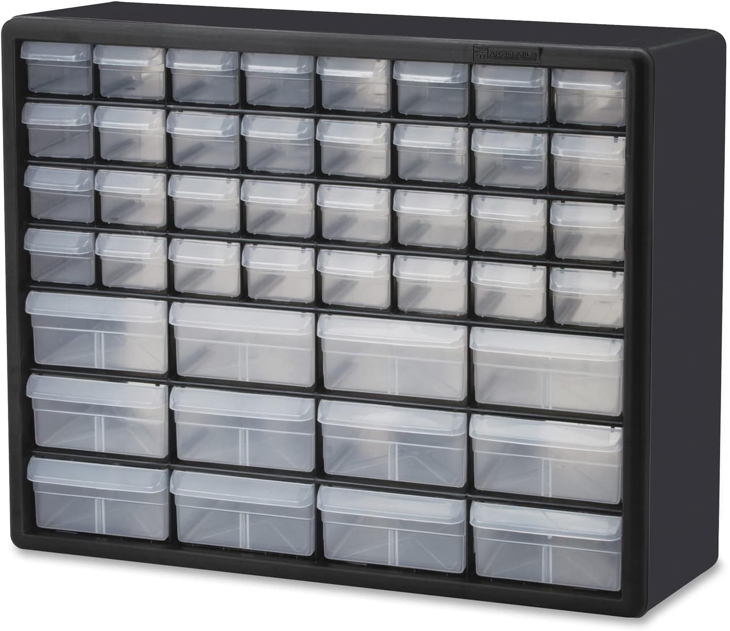  Akro-Mils 10164 64-Drawer Plastic Drawer Storage Cabinet For Garage Organization, Teacher Toolbox, Makeup Organizer, And More, 50,8 Cm W X 16 Cm D X 40,6 Cm H, Red