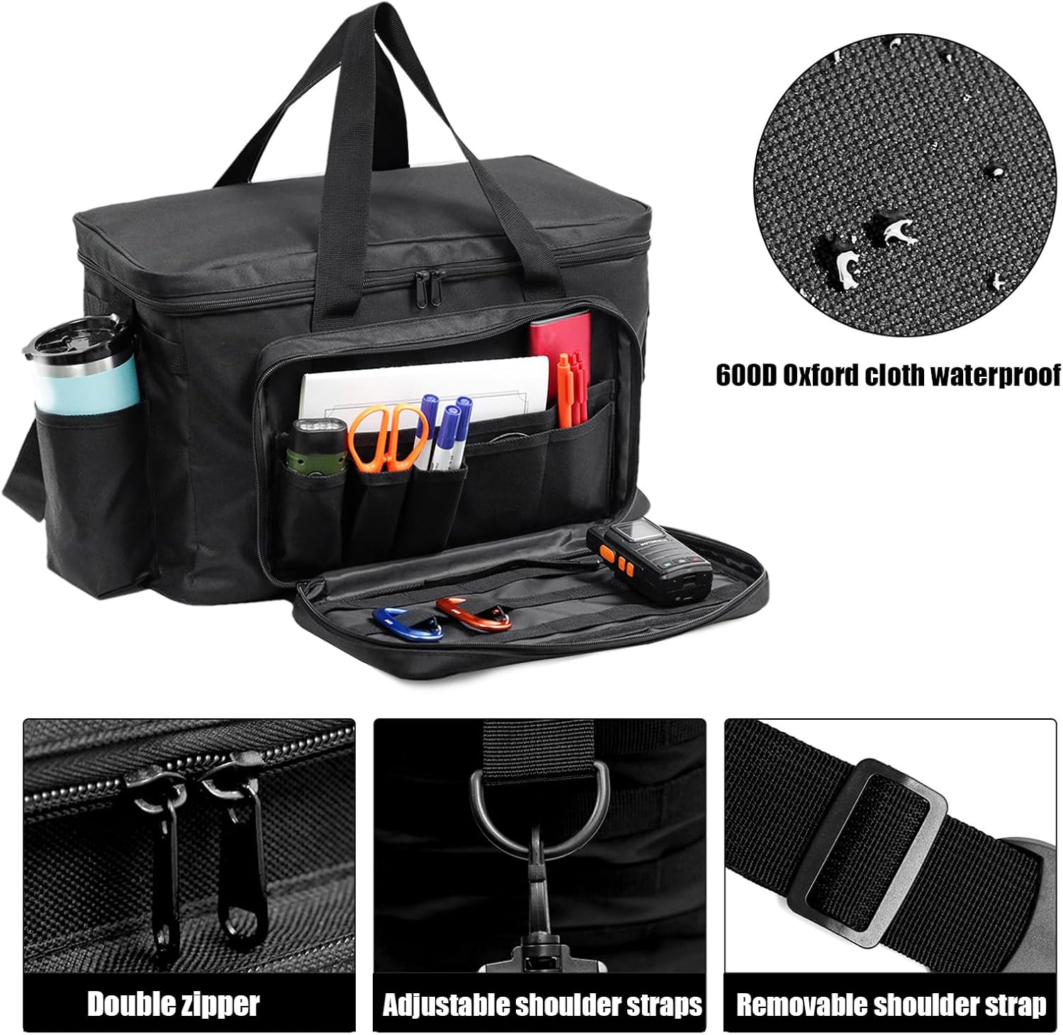 GENERIC Sac De Patrouille | Sac à Dos Pliable Et étanche Pour Siège De Voiture, Pour Réparateurs, Jardiniers, Officiers, Tournevis, Clés, Pinces, Camion, Camping, Véhicule, Vérificateur