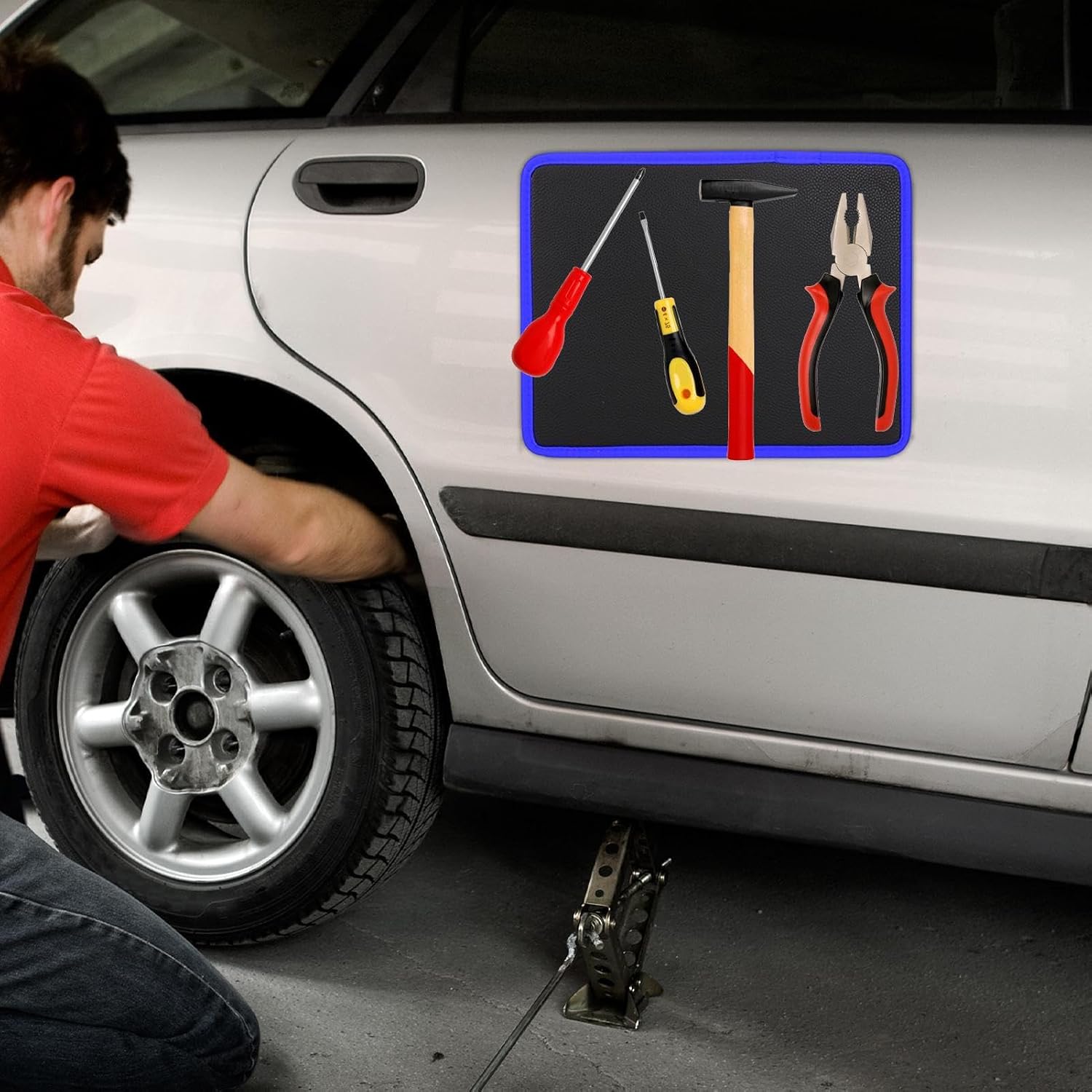  Tapis Magnétique Pour Outils De Mécanique | 3 Pièces Tapis à Outils Magnétique,Plateau Flexible Pour Pièces,Pour Garage Atelier Construction Réparation Voiture Mécaniciens Électriciens Tour