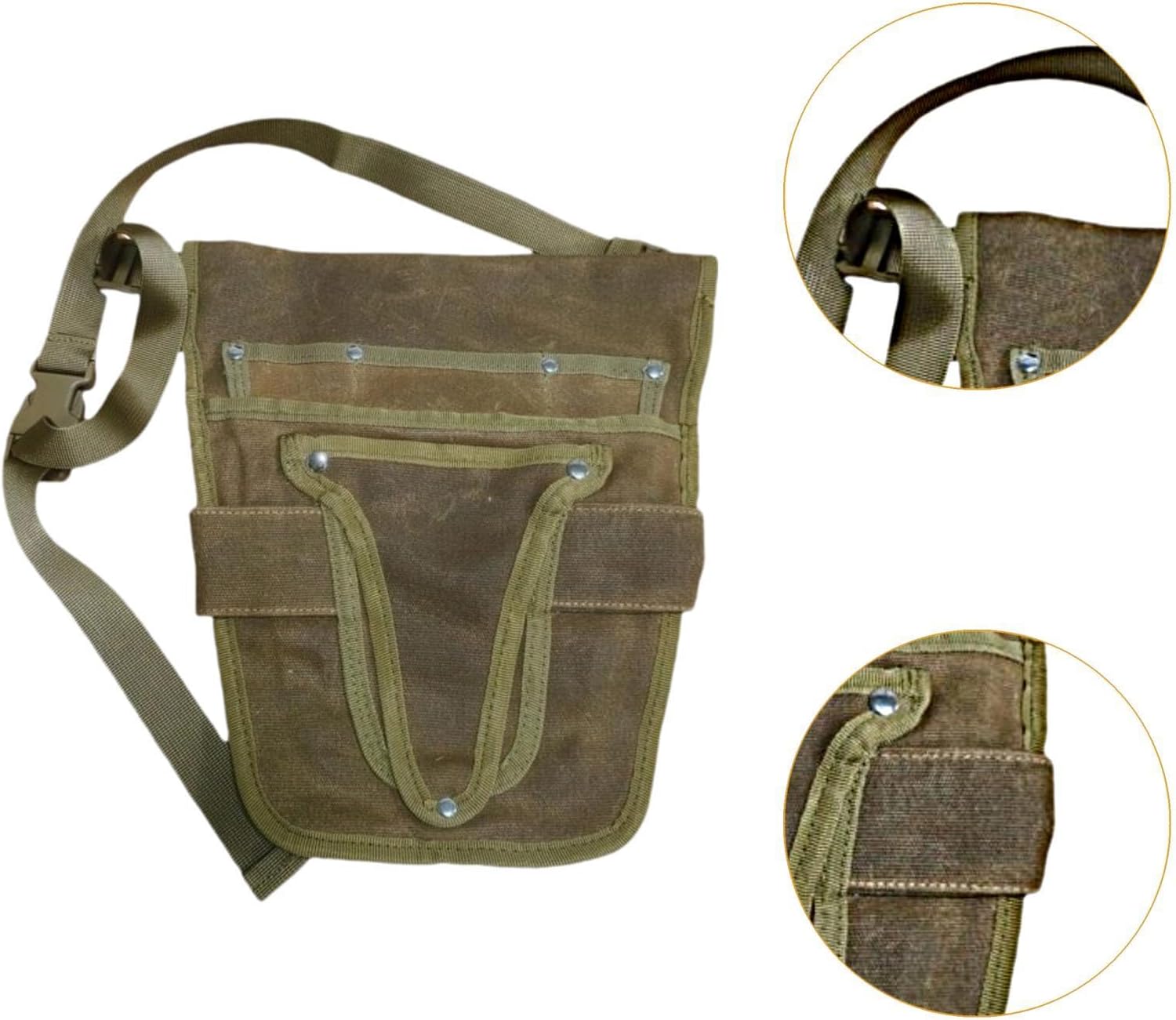  Générique Ceinture Porte-outils De, Résistante Avec Poches, En Toile, Réglable, Petite, Porte-outils, Organiseur Pour Un, Marron
