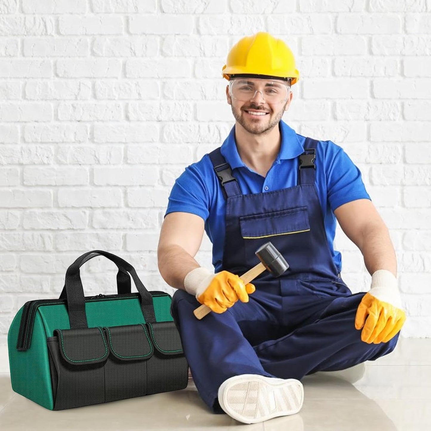  Sac à Outils, Organiseur De Boîte à Outils Portable, Sac De Rangement D'outils, Porte-outils à Large Ouverture, Organisateur D'outils Multi-poches, Rangement D'outils Doux, Sac à Outils Robuste,