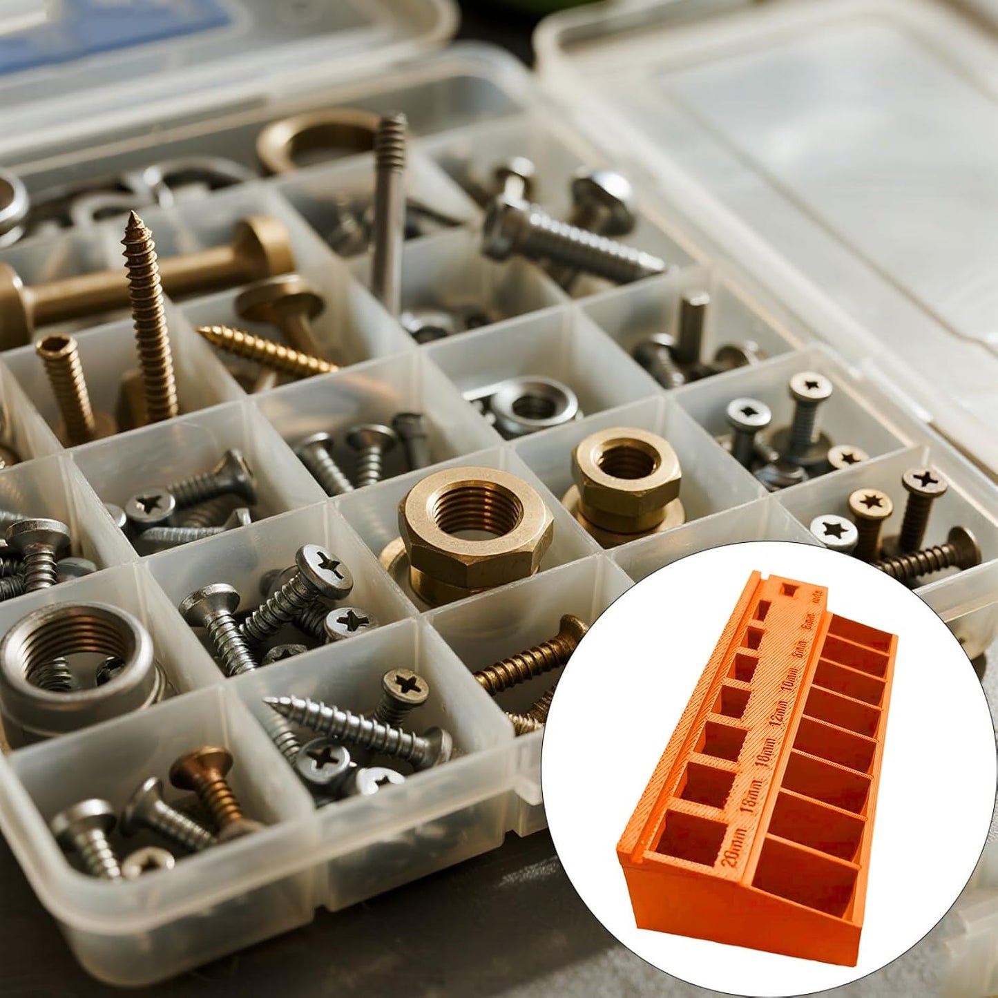  Boîte De Rangement Robuste Pour Vis, Séparateurs Prêts à L'emploi, Améliore L'organisation Des Outils D'atelier, Rangement Du Matériel Avec Plusieurs Compartiments