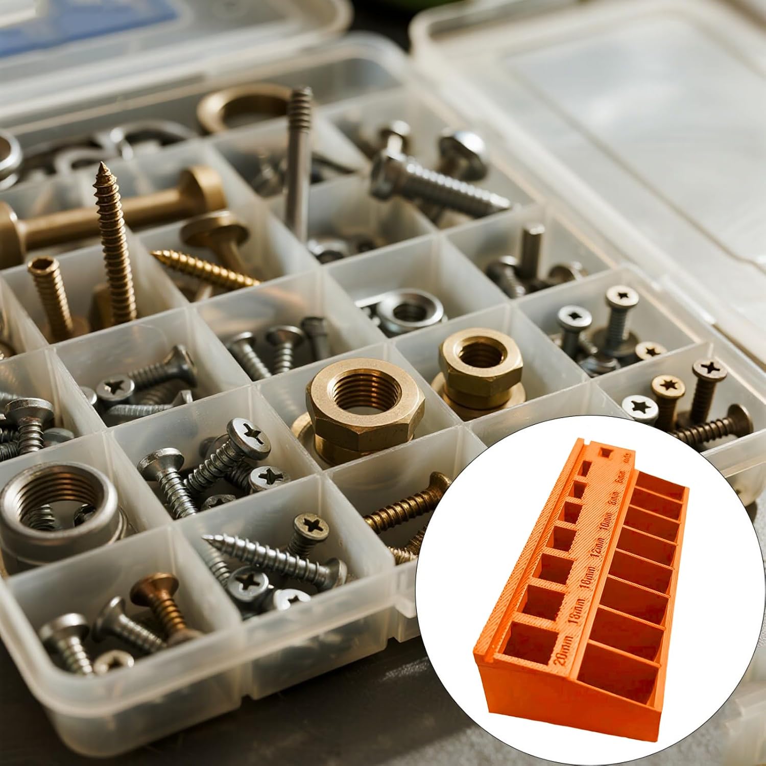  Boîte De Rangement Robuste Pour Vis, Séparateurs Prêts à L'emploi, Améliore L'organisation Des Outils D'atelier, Rangement Du Matériel Avec Plusieurs Compartiments