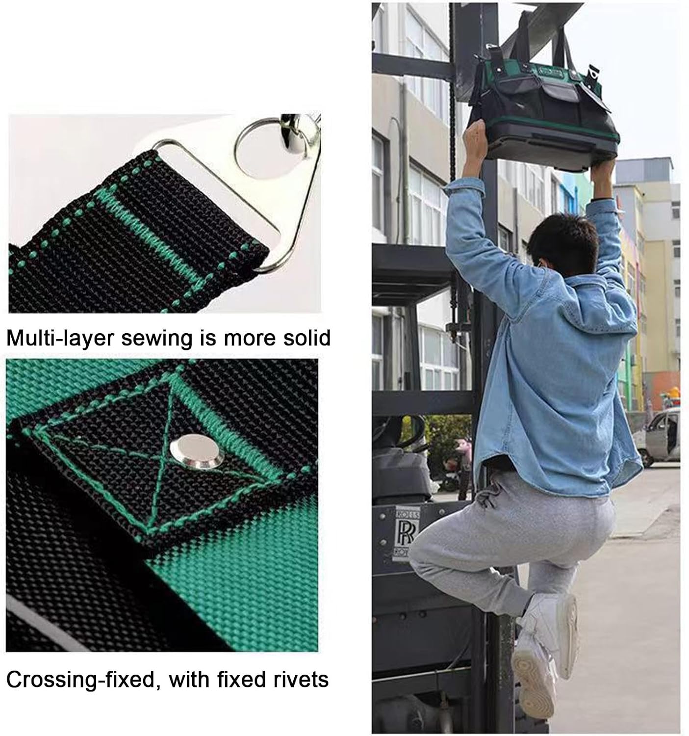  Sac à Outils, Organiseur De Boîte à Outils Portable, Sac De Rangement D'outils, Porte-outils à Large Ouverture, Organisateur D'outils Multi-poches, Rangement D'outils Doux, Sac à Outils Robuste,