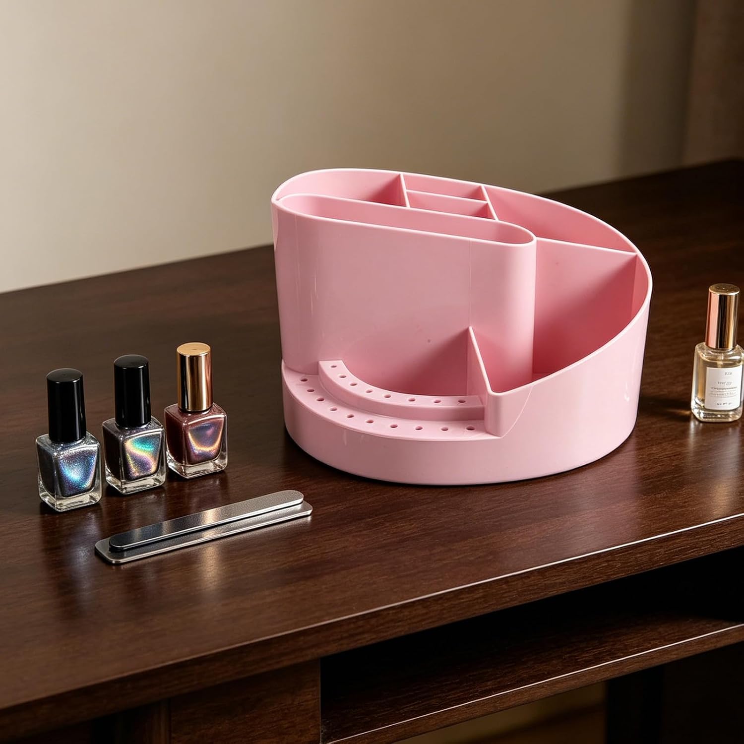  Healvian Boîte De Rangement Multifonction Pour Organiser Facilement Votre Espace De Travail Pour Outils De Manucure Avec Compartiments Design Compact Et Pratique
