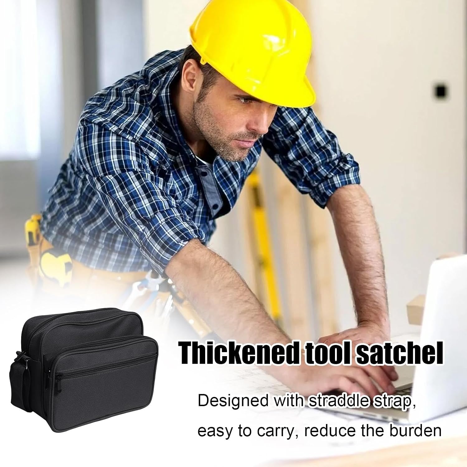 GENERIC Sac à Outils Robuste Pour Mécanicien, Pochette Organisateur D'outils, Sac Avec Fermeture éclair En Toile épaisse Pour électriciens, Charpentier, Mécanicien Pour Le Rangement Des Clés, Des Pinces, Des