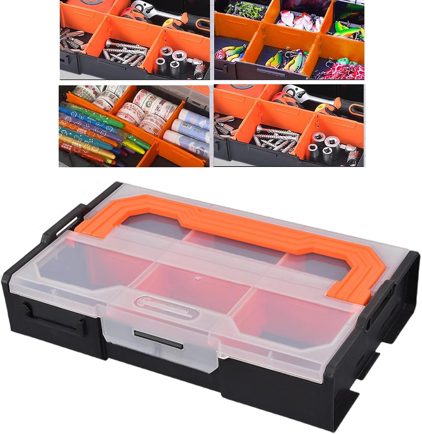  Boîte De Rangement Portable Multi-grilles Pour Outils Fabriquée à Partir De Polypropylène Renforcé Et Fond Antidérapant En Polypropylène