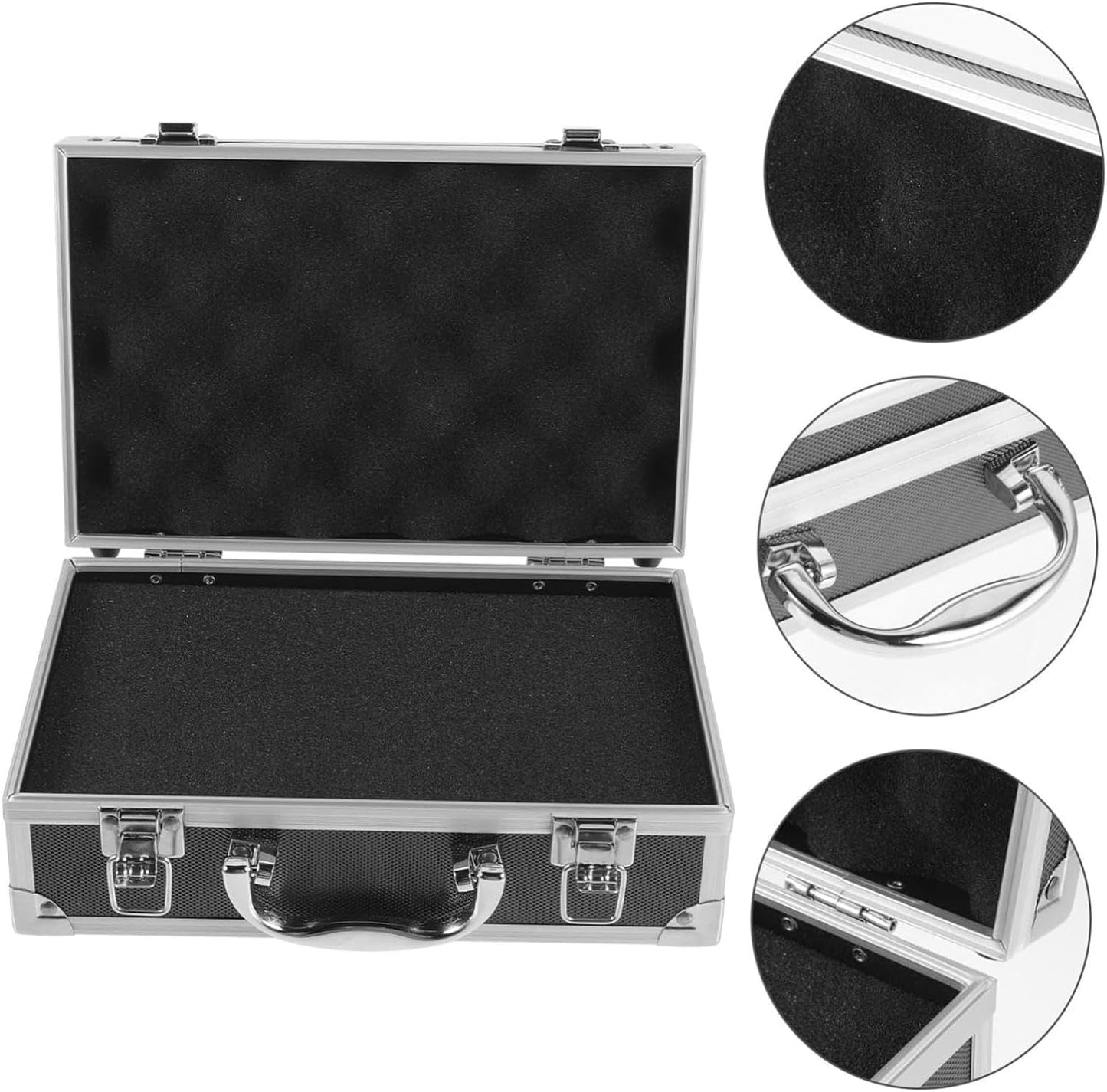  Boîte à Outils En Métal Avec Poignée | Boîte De Rangement Portable | Organisateur D'outils | Boîte De Rangement Carrée | Boîte D'équipement En Aluminium | Étui De Rangement Pour Bijoux En Métal
